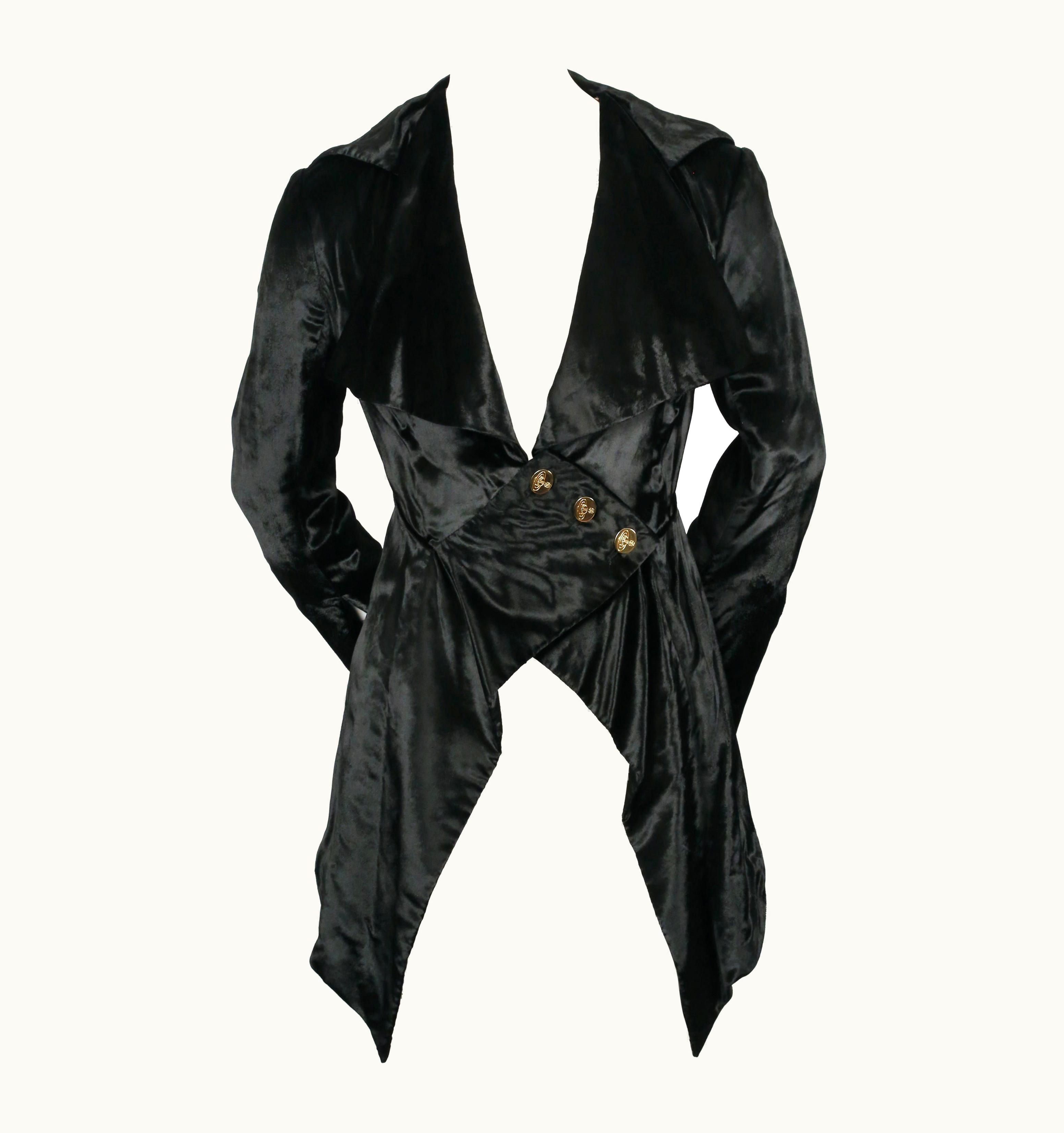 Vivienne Westwood 1994 'On Liberty' Vivienne Westwood Runway Velvet Frock Coat