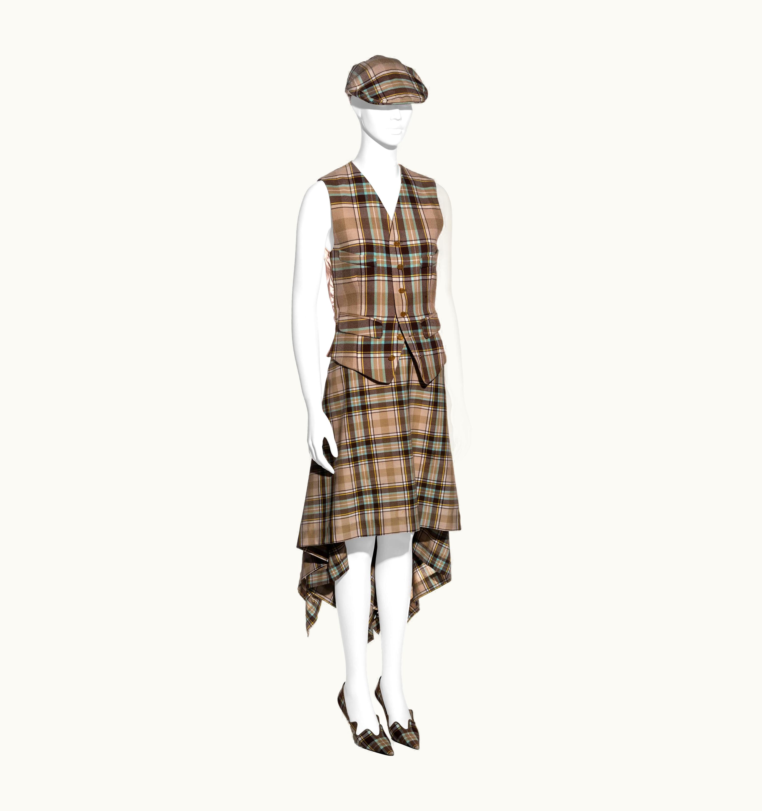 Vivienne Westwood Vivienne Westwood Beige Tartan Four Piece Ensemble, AW 1994