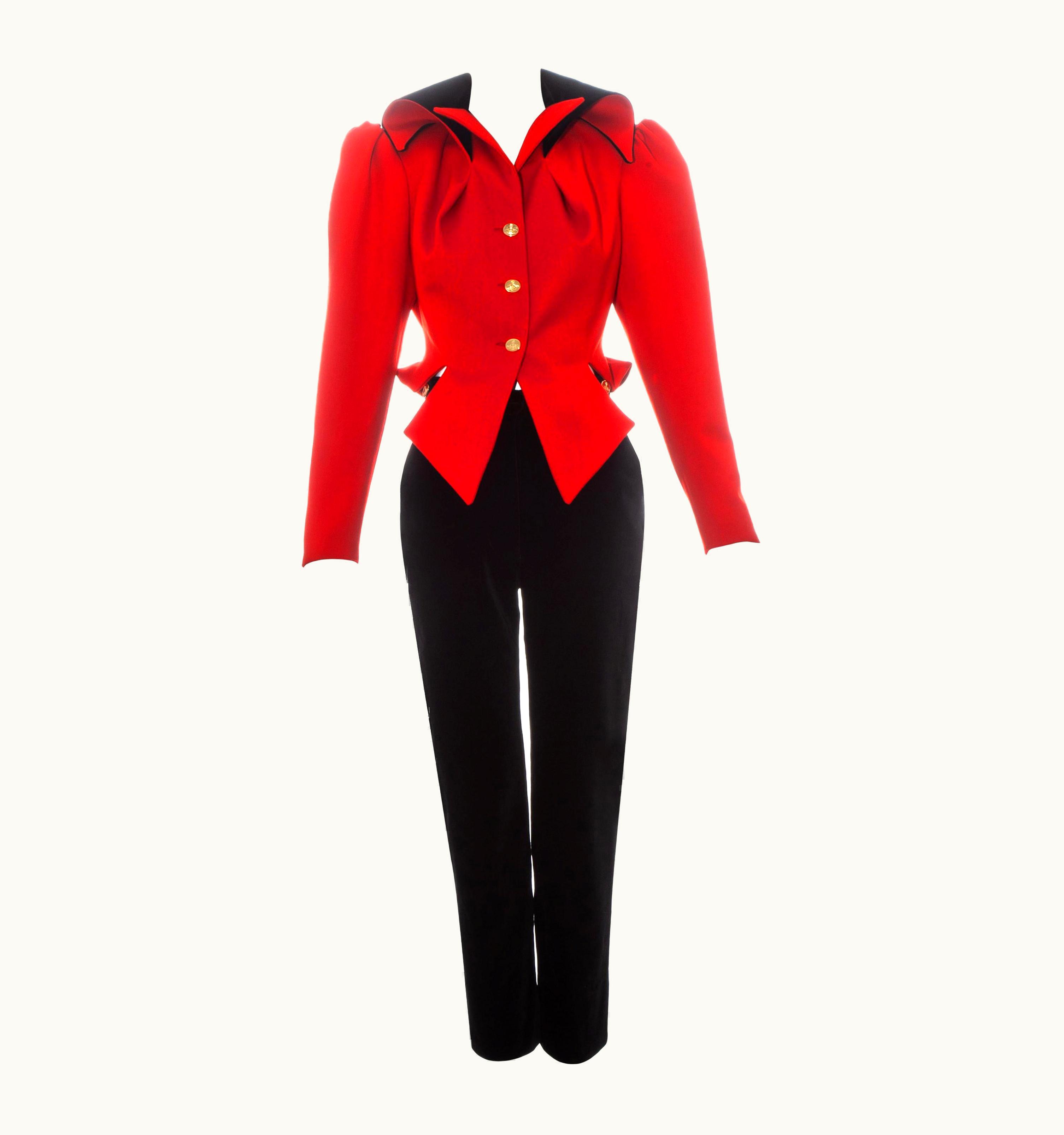 Vivienne Westwood Vivienne Westwood Red And Black Equestrian Style Pant Suit, AW 1994