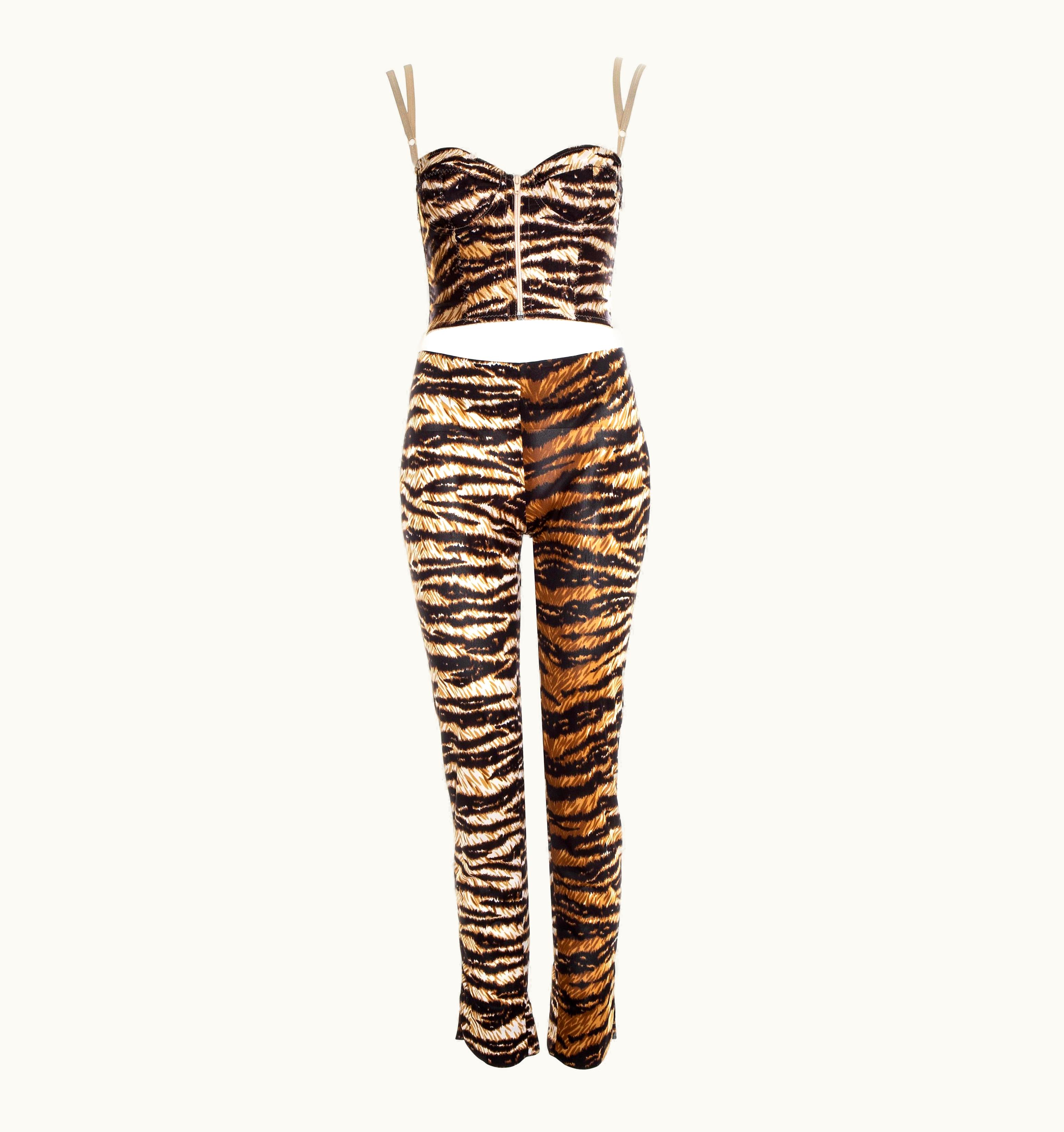 Dolce & Gabbana Dolce & Gabbana Tiger Print Corset And Pants Set, S/S 1996
