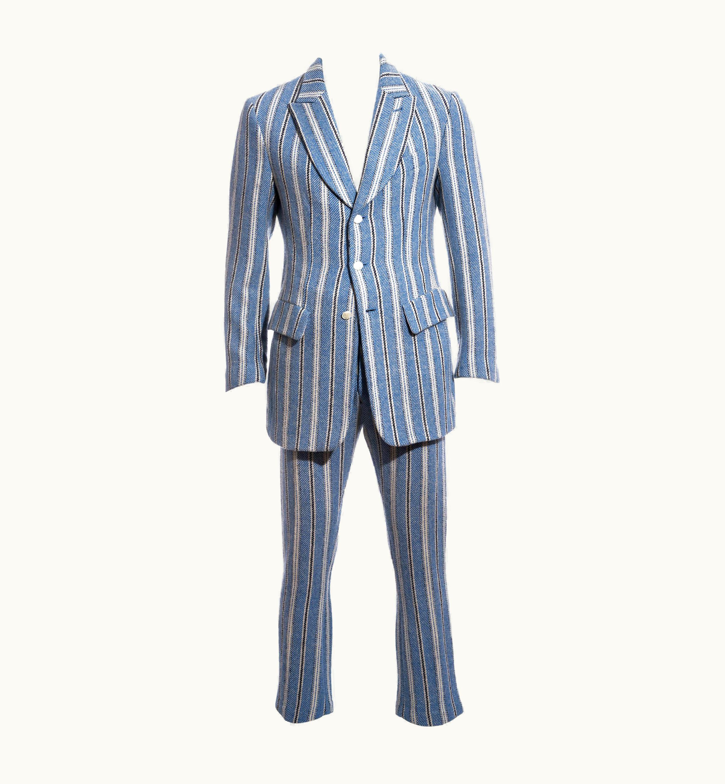 Vivienne Westwood Men' Vivienne Westwood Blue Striped Harris Tweed Suit, AW 1996