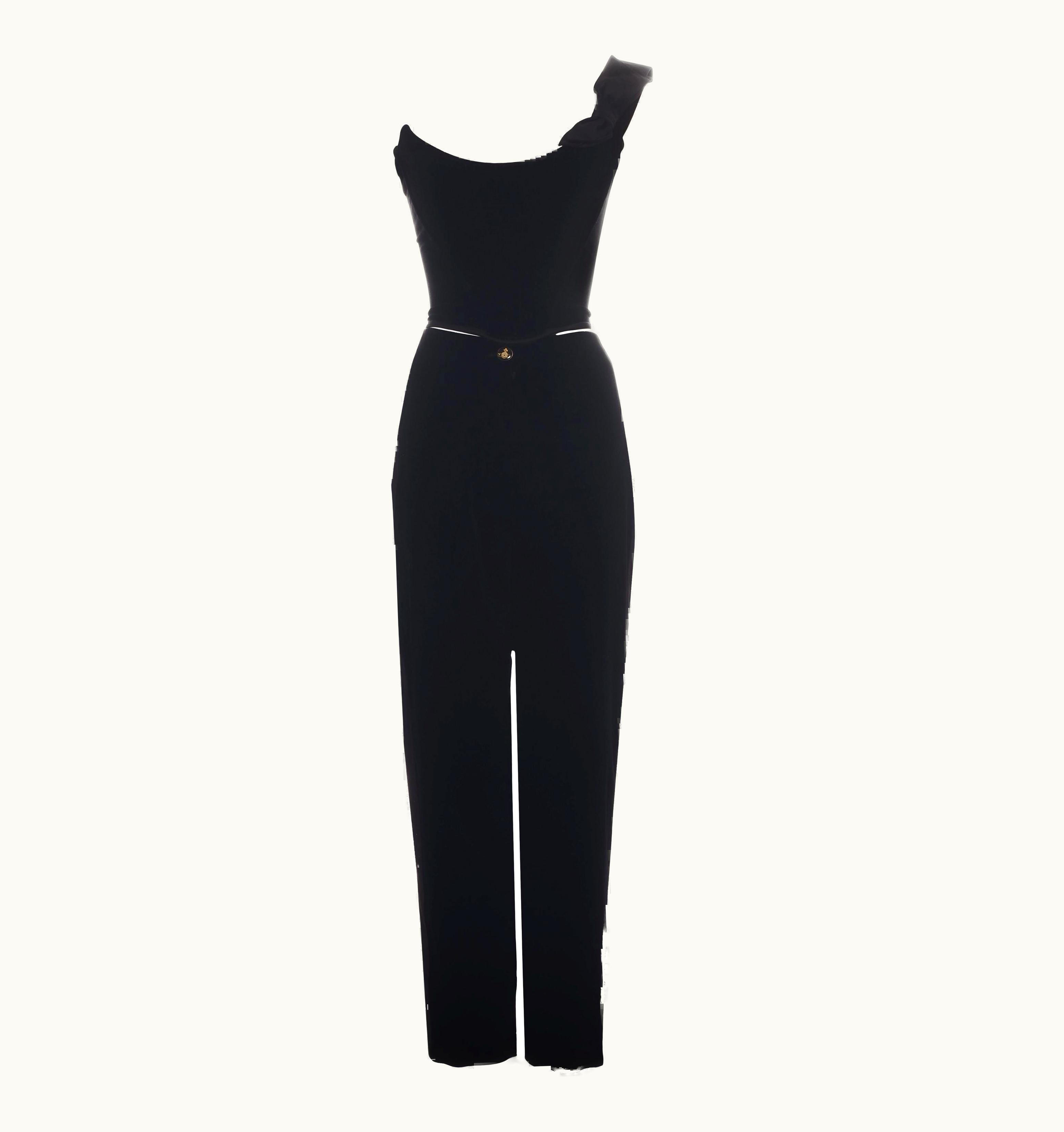 Vivienne Westwood Vivienne Westwood Black Velvet And Satin Corset Pant Suit, AW 1996