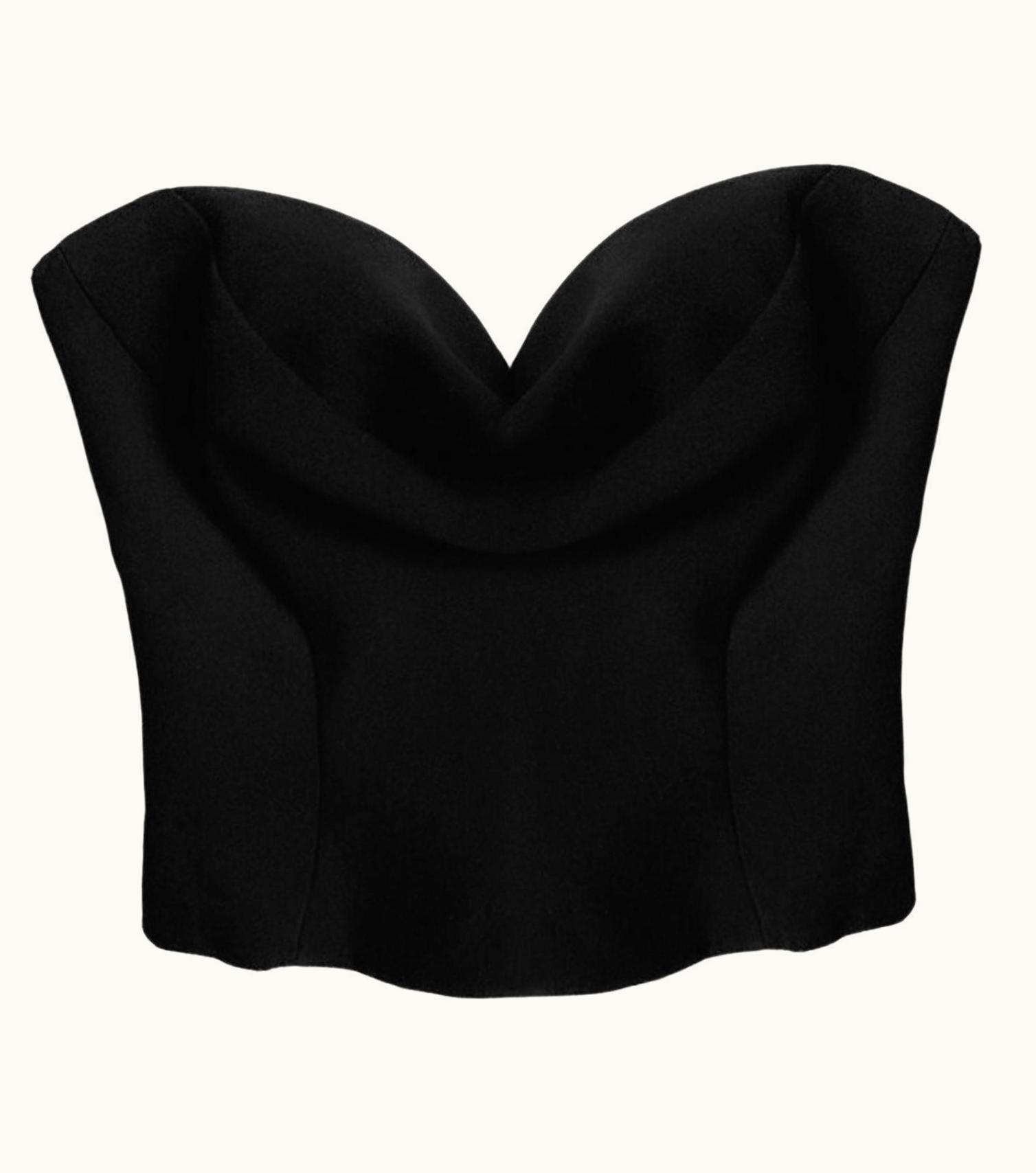 Mugler Thierry Mugler Black Corset Top Elegant 90s Vintage Chic Lace Bustier
