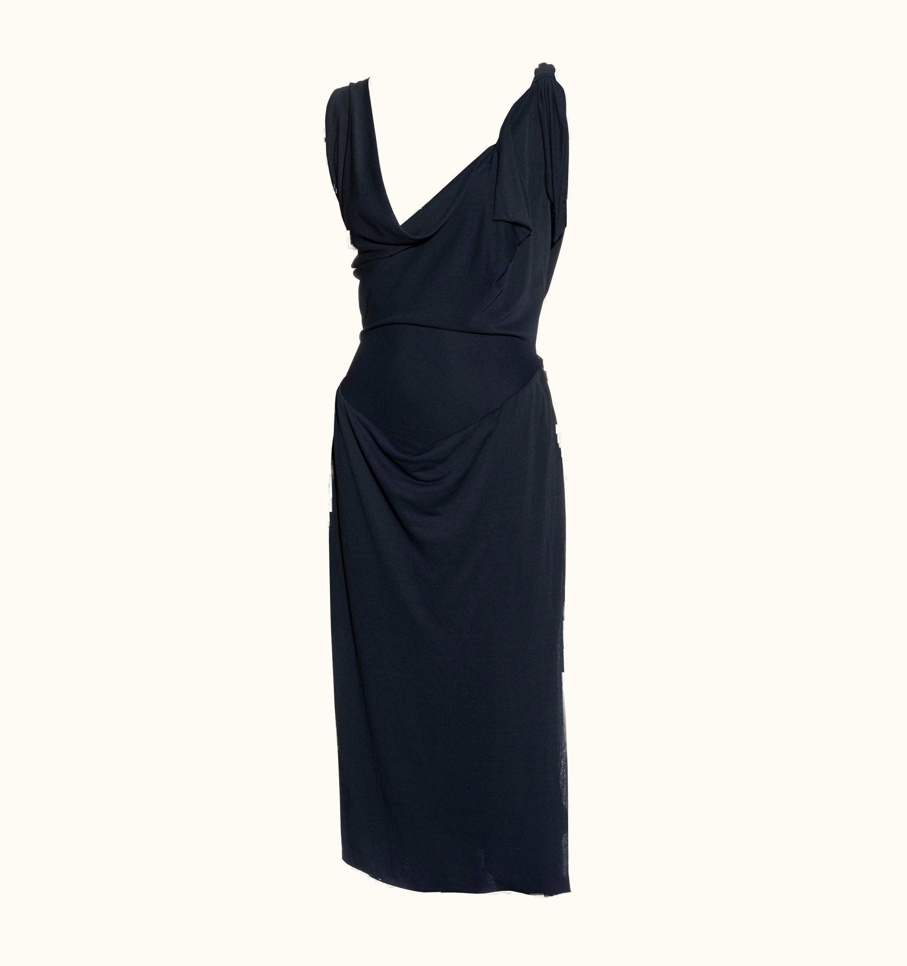 Vivienne Westwood Vivienne Westwood Draped Rayon Jersey Mid-length Dress, S/S 1997