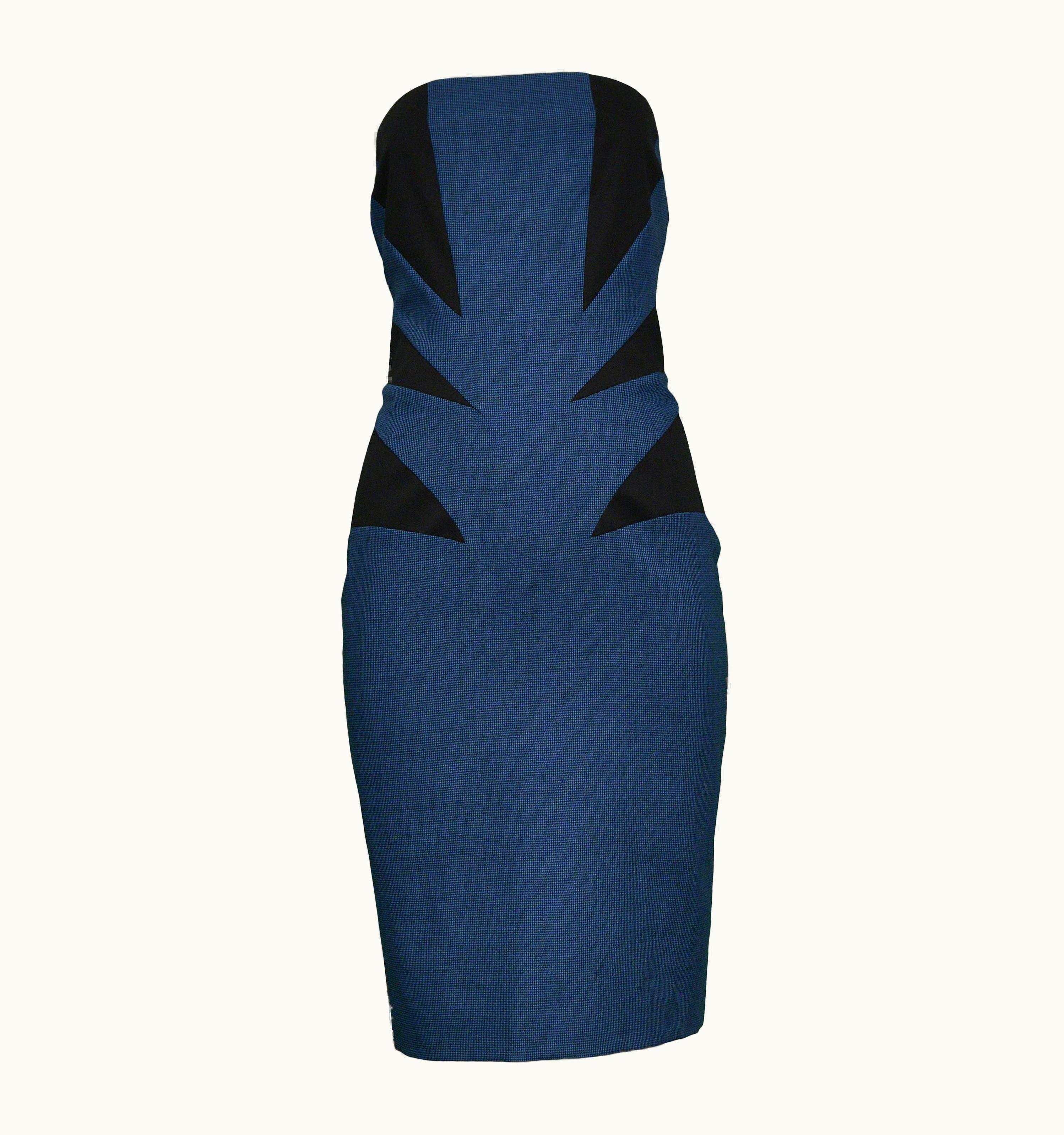 Alexander McQueen Vintage Alexander McQueen Flag Panel Strapless Dress 1998 Untitled Collection