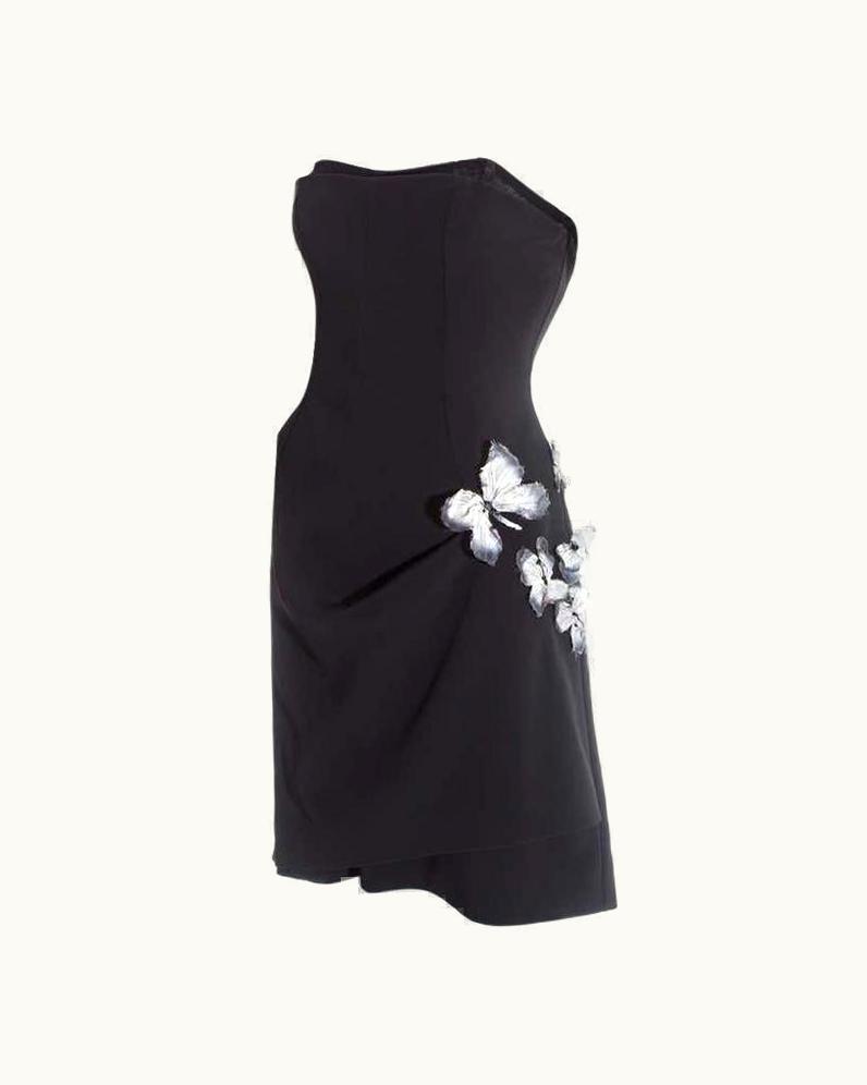 Dolce & Gabbana Dolce & Gabbana Black Corseted Draped Mini Dress With Butterflies, S/S 1998