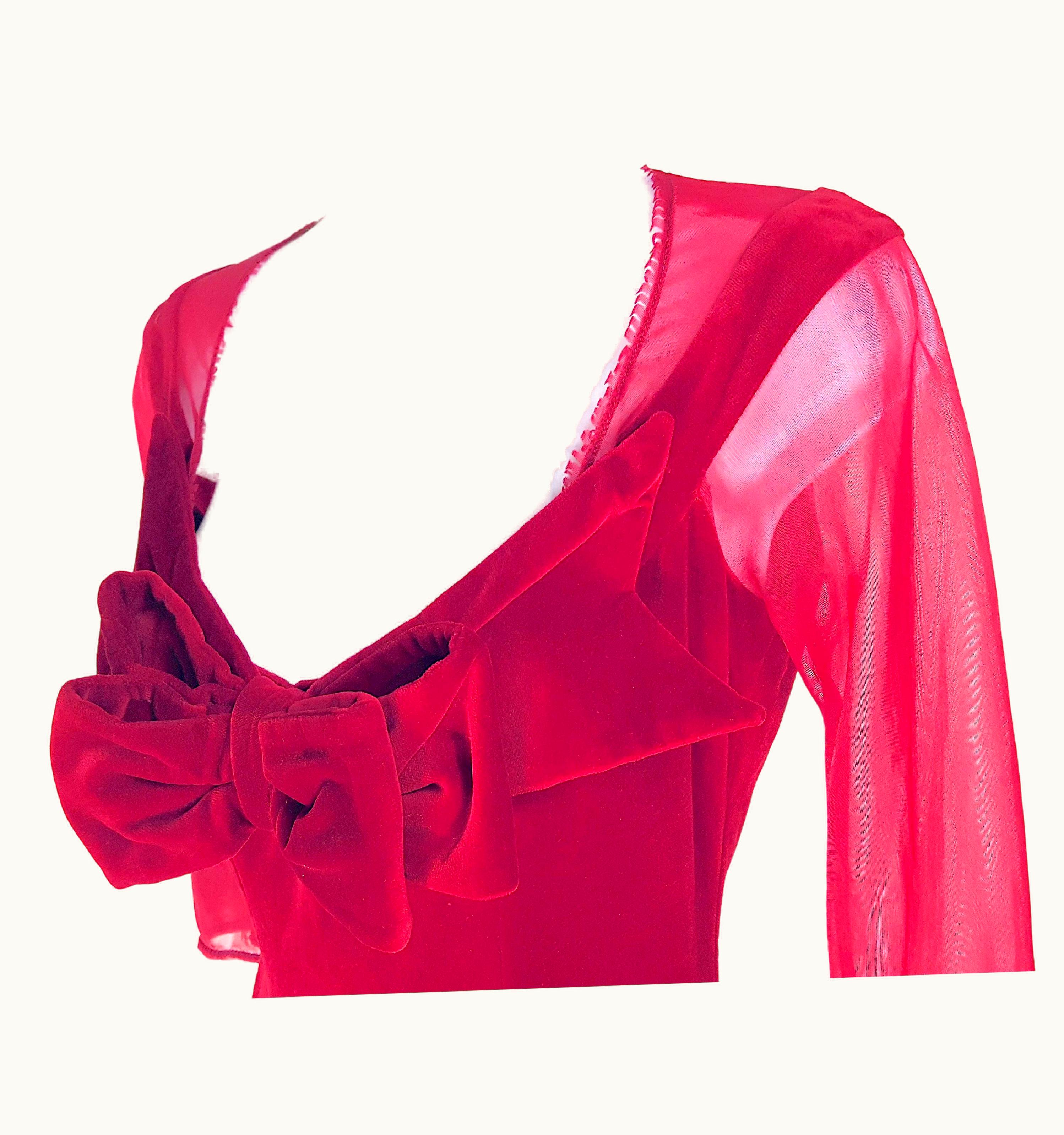 Vivienne Westwood Vivienne Westwood 1998 Marilyn Monroe Corset Dress Red Velvet Moire Evening Gown