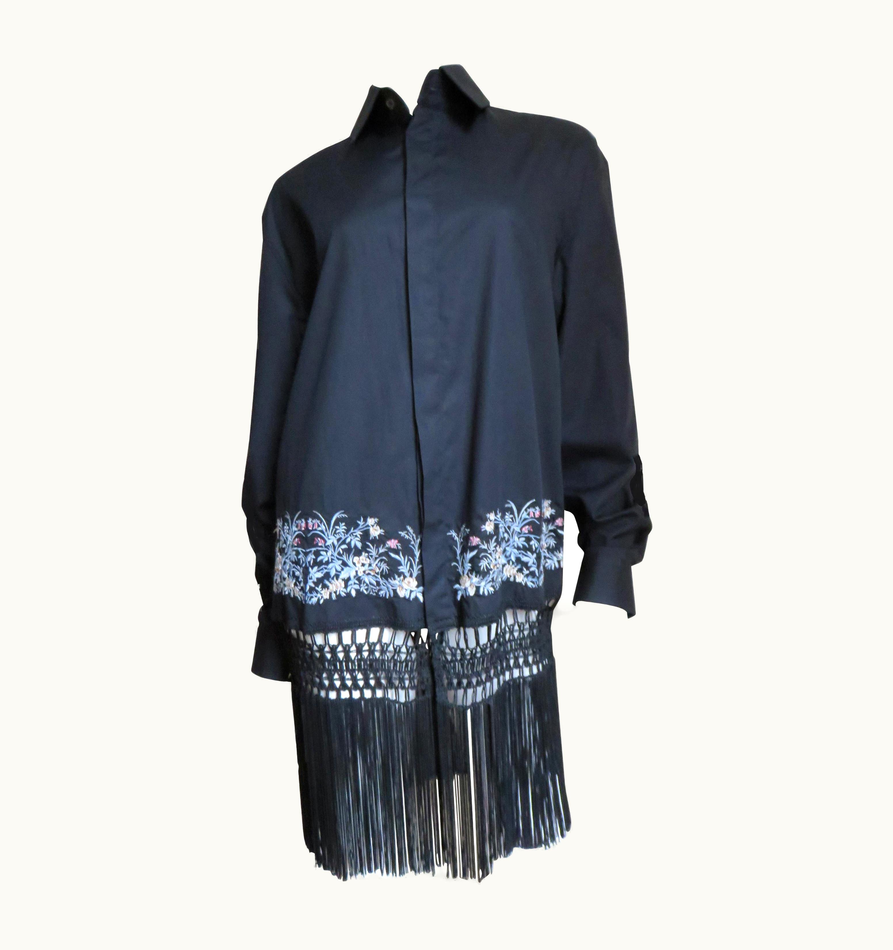 Alexander McQueen Alexander McQueen Fringe Embroidery Shirt S/S 1999
