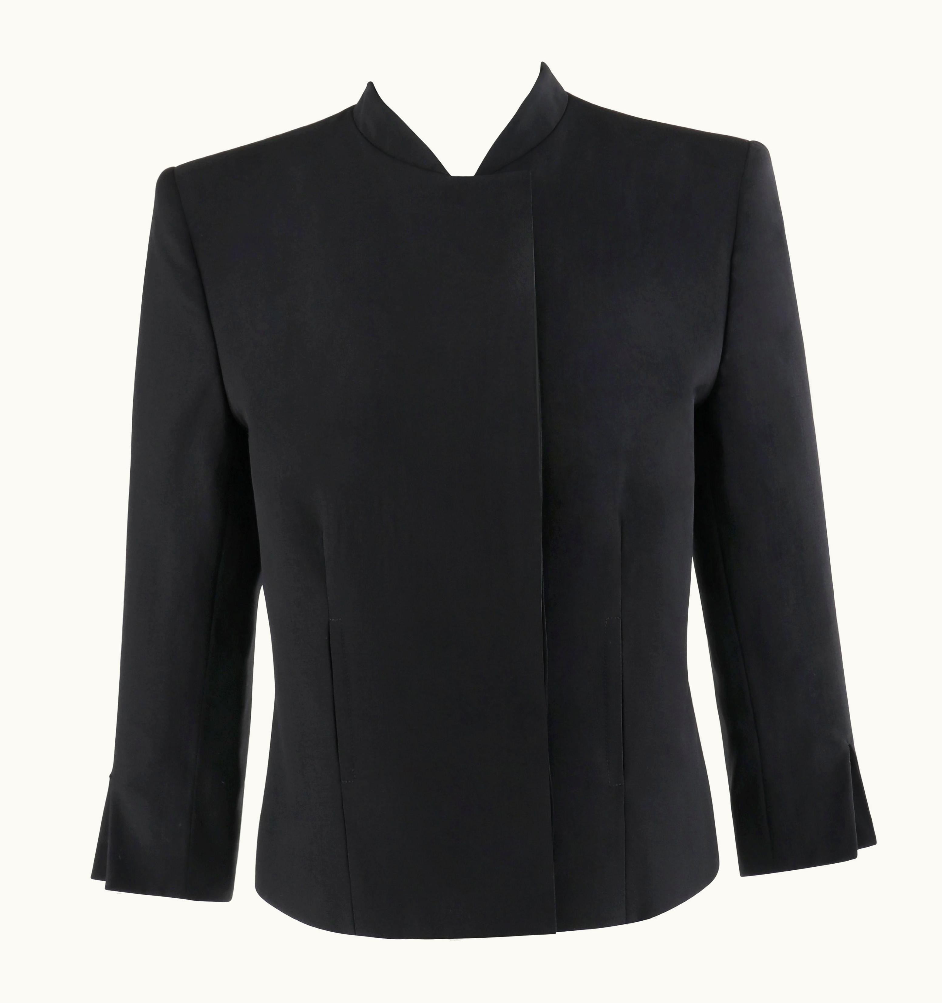 Alexander McQueen Alexander McQUEEN S/S 1999 "No. 13" Black Extended Shoulder Blazer Jacket