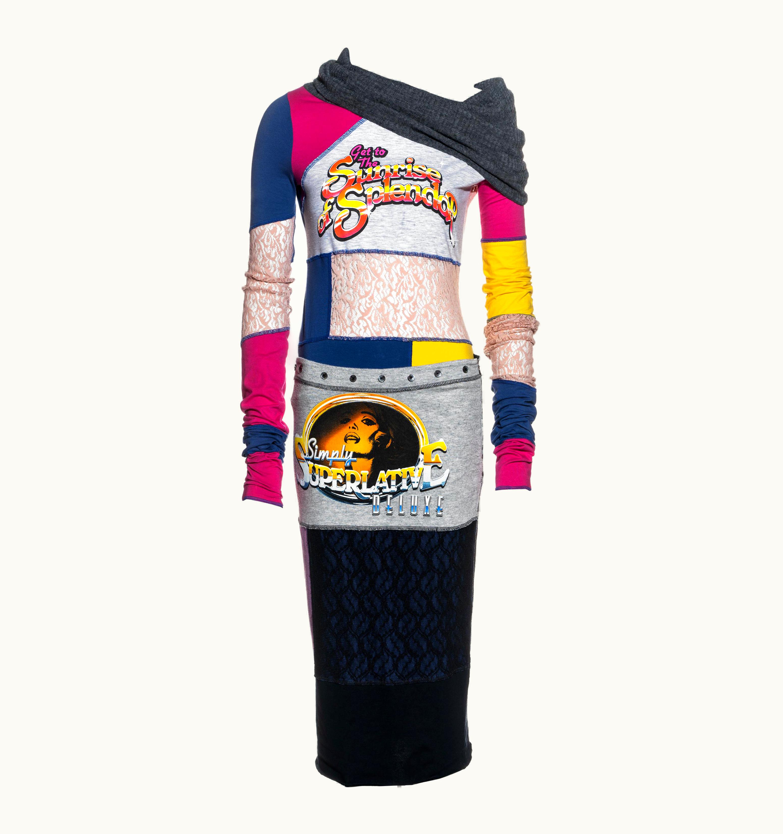 Dolce & Gabbana Dolce & Gabbana D&G Multicoloured Jersey Patchwork Sweater And Skirt, C 2000
