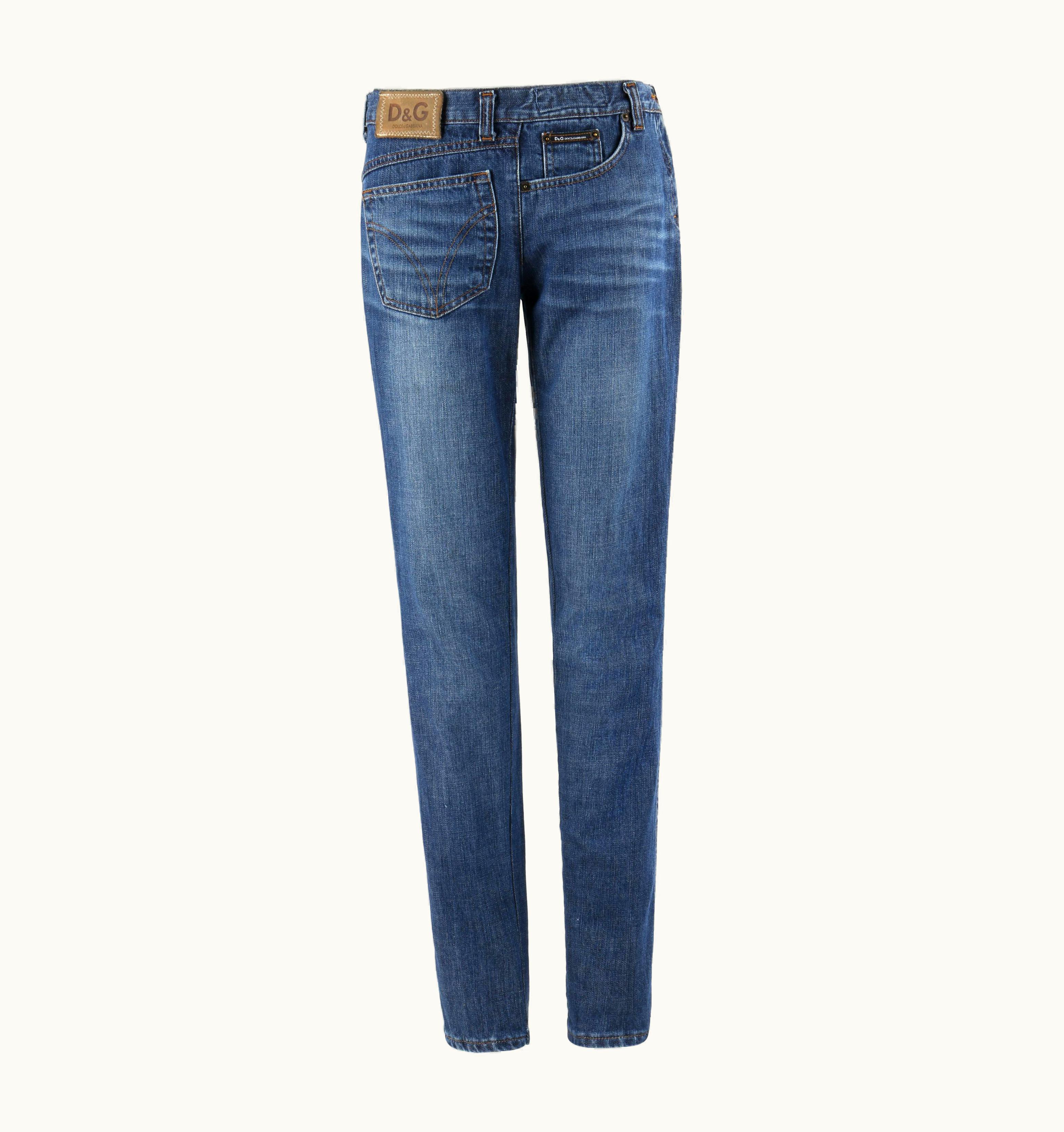 Dolce & Gabbana Dolce & Gabbana C.2000' Five Pocket Sideways Avant Garde Straight Leg Jeans