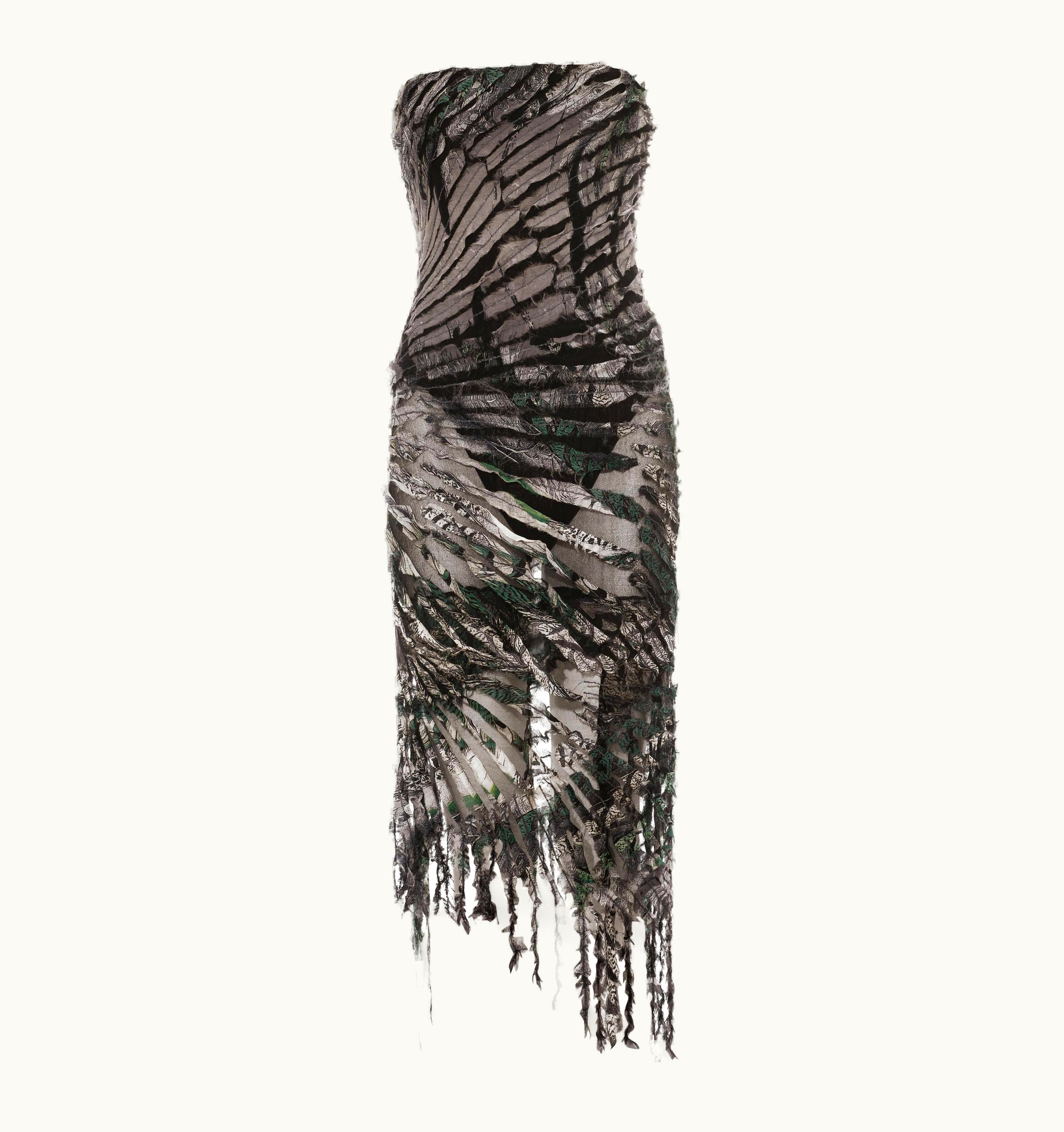 Roberto Cavalli Roberto Cavalli Shredded Silk Corseted Evening Dress, AW 2001