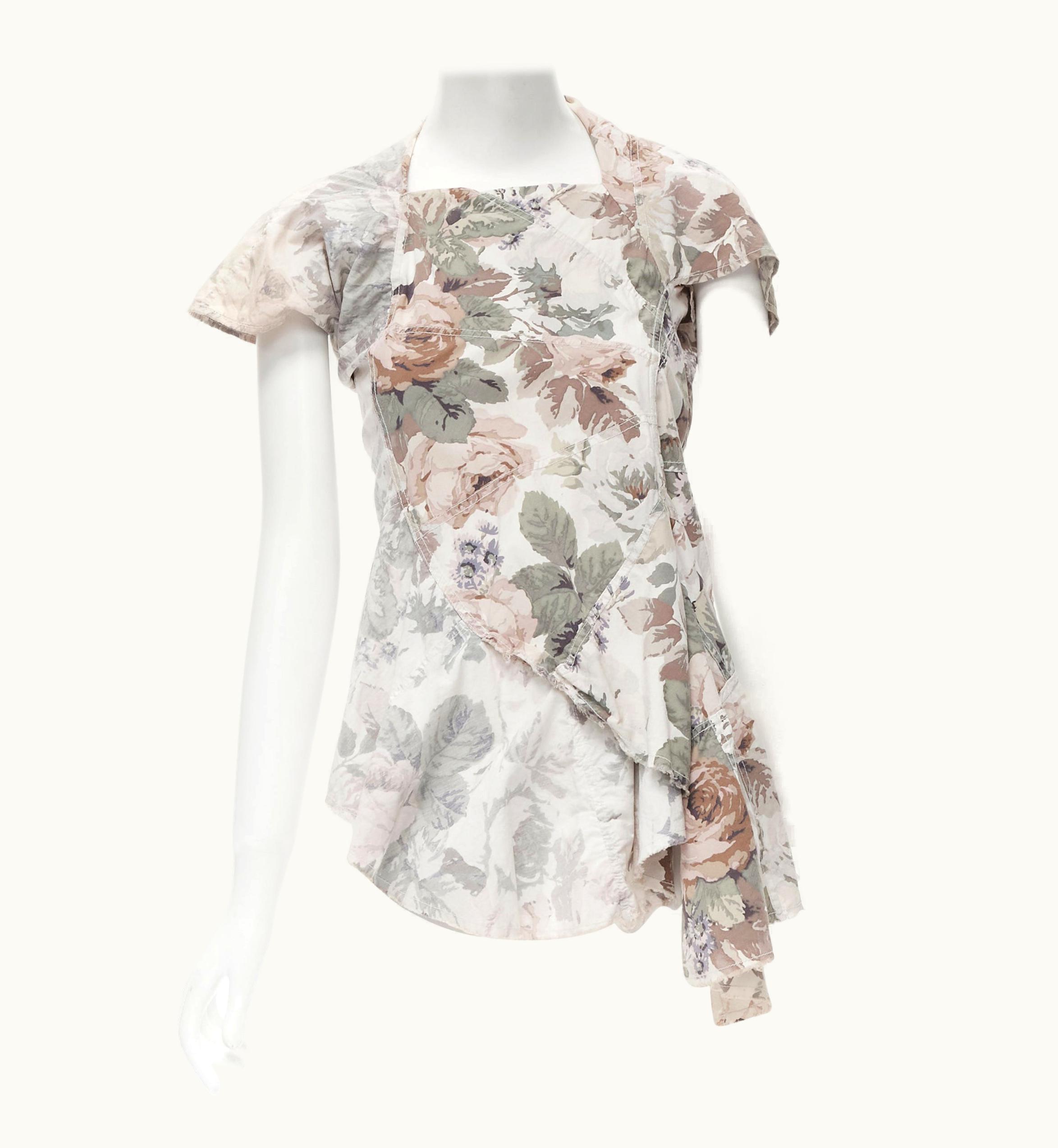 Junya Watanabe Junya Watanabe 2001 Vintage Floral Deconstructed Ruffle Top
