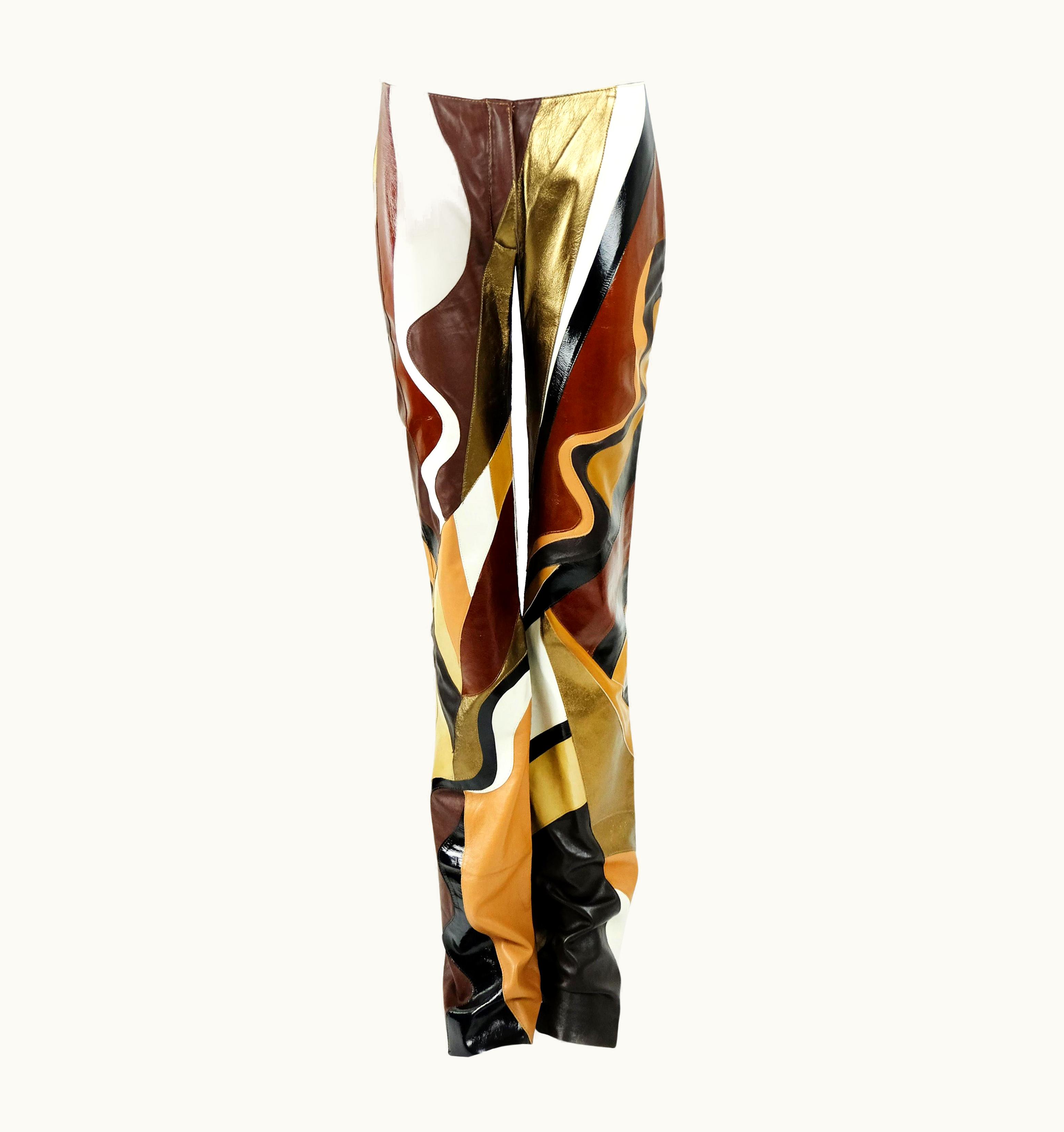 Dolce & Gabbana Dolce & Gabbana S/S 2002 Leather Patchwork Pants