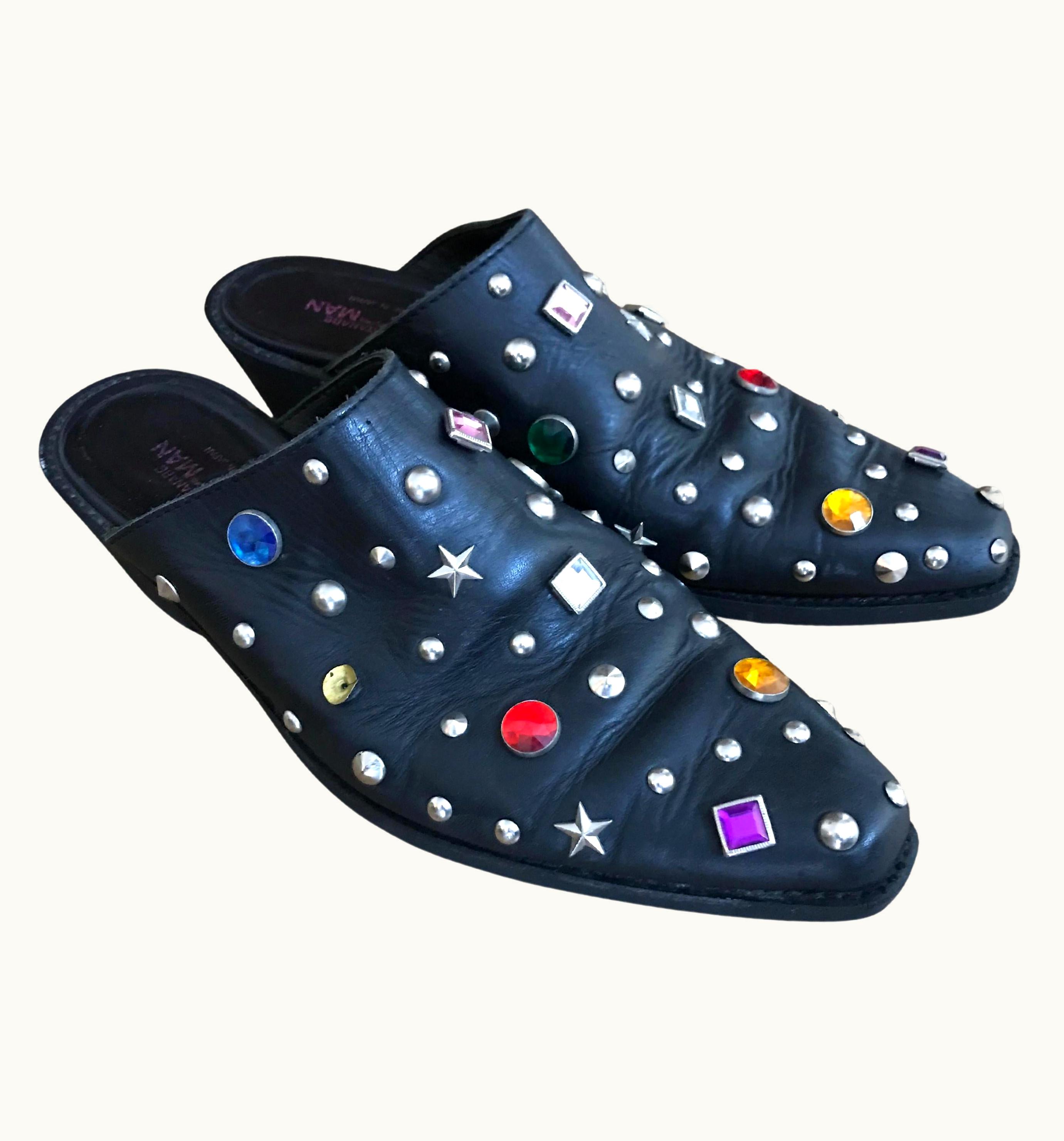 Junya Watanabe Junya Watanabe Gem Embellished Mules, Spring Summer 2003