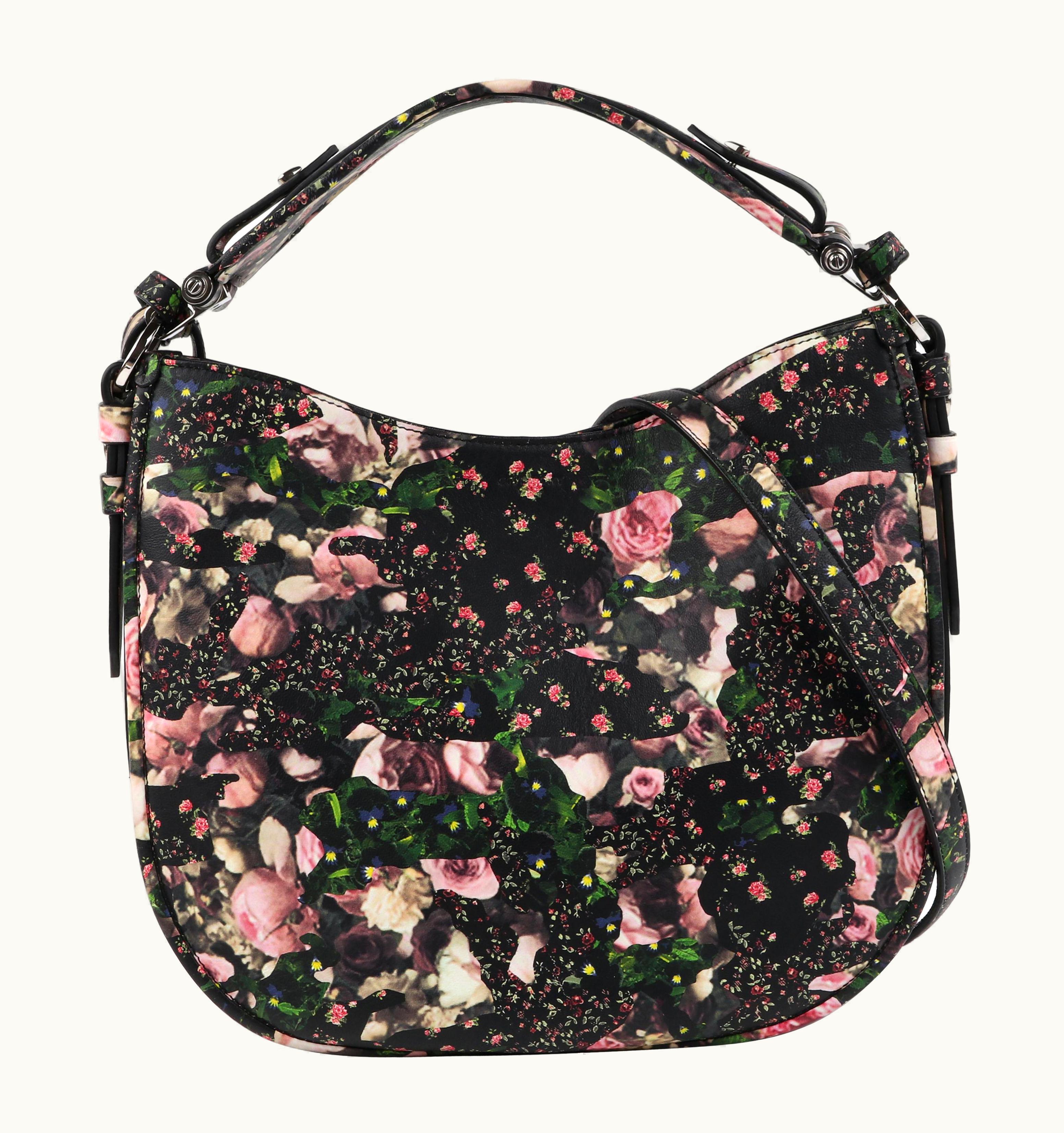 Givenchy Givenchy 2003 Multi Floral Rose Violets Camouflage Shoulder Bag Crossbody Strap