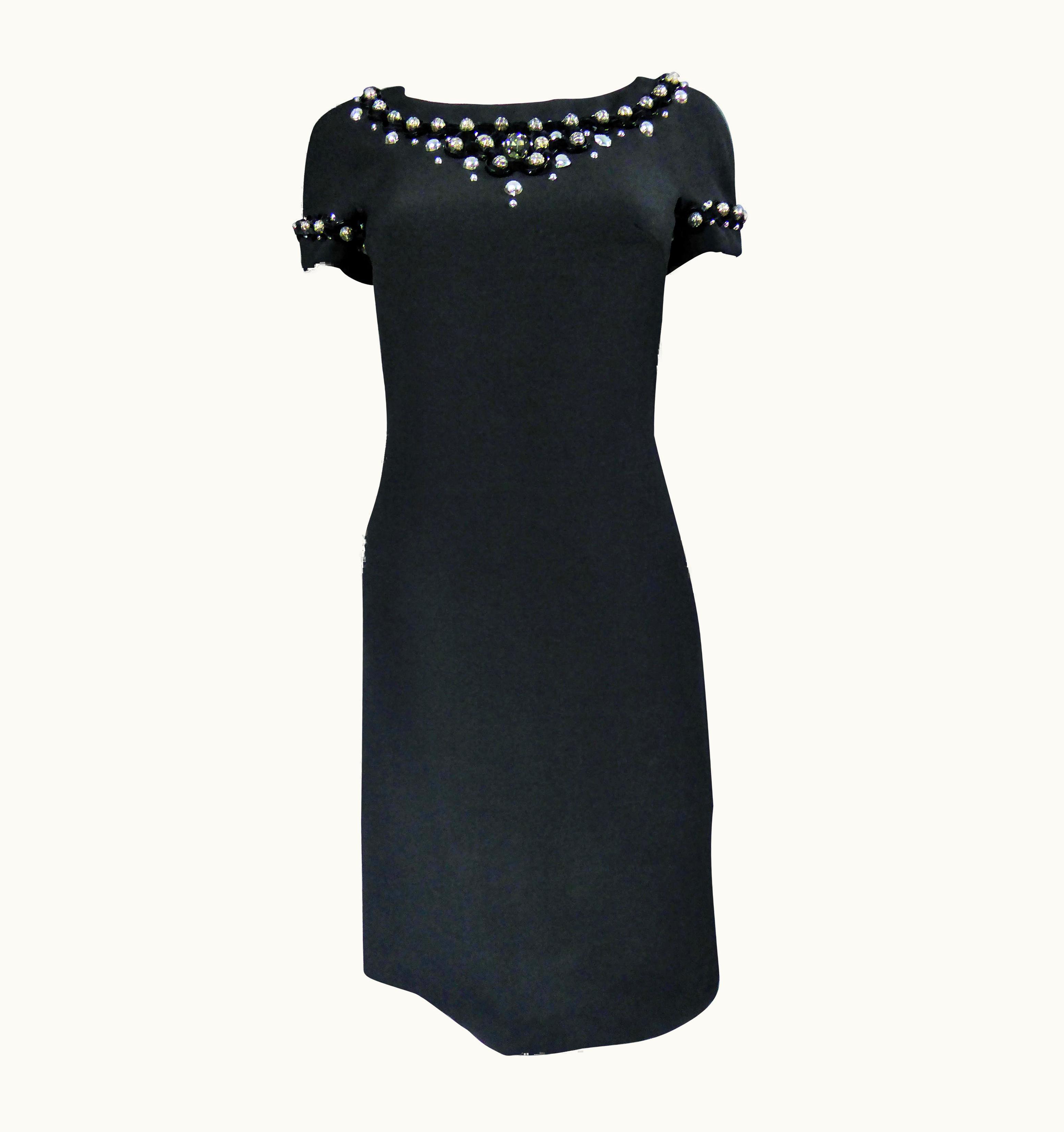 Dolce & Gabbana A Dolce & Gabbana Little Jewelry Black Dress, Italian Circa 2005