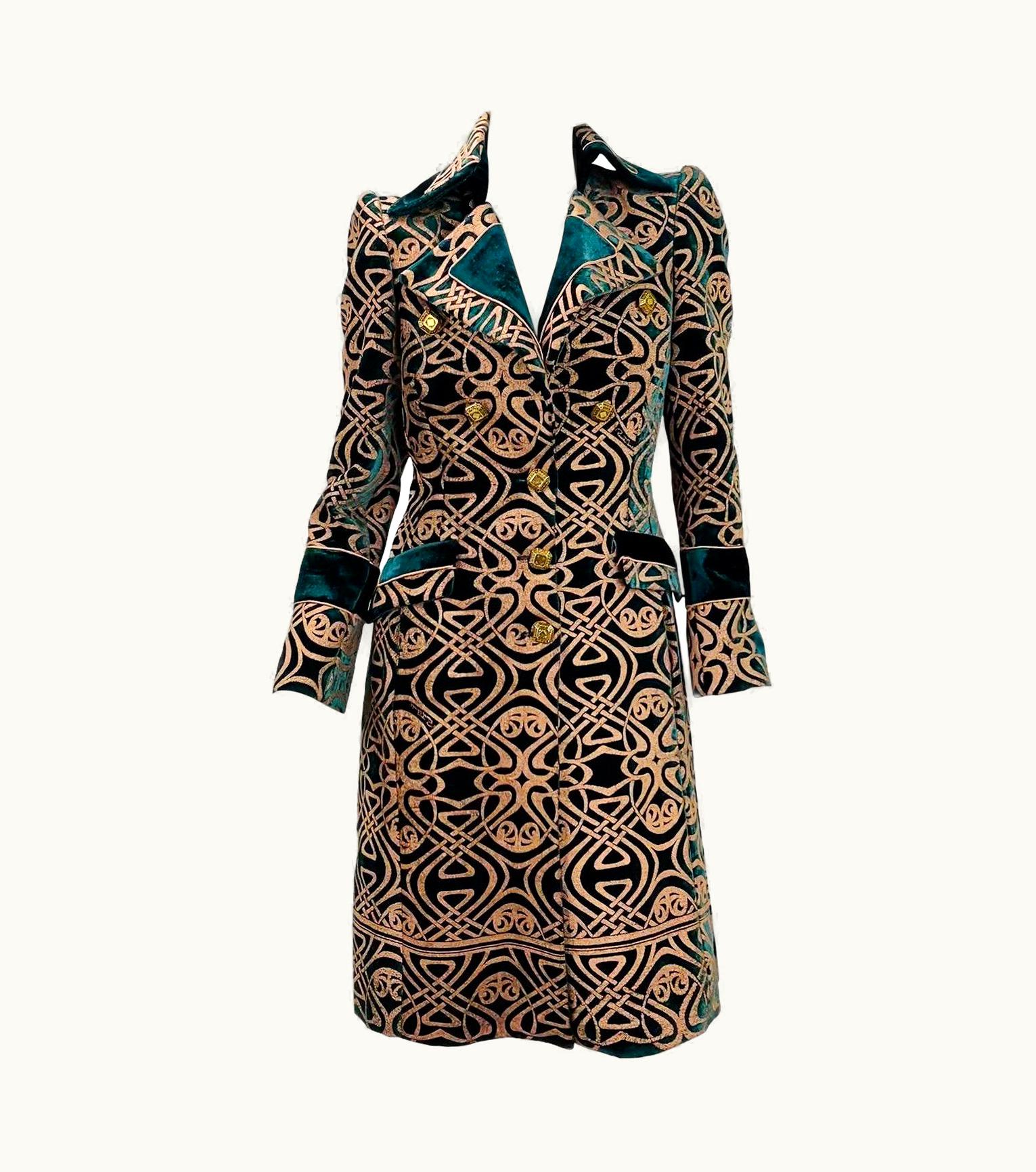 Roberto Cavalli AW 2006 Vintage Roberto Cavalli Brocade Velvet Coat