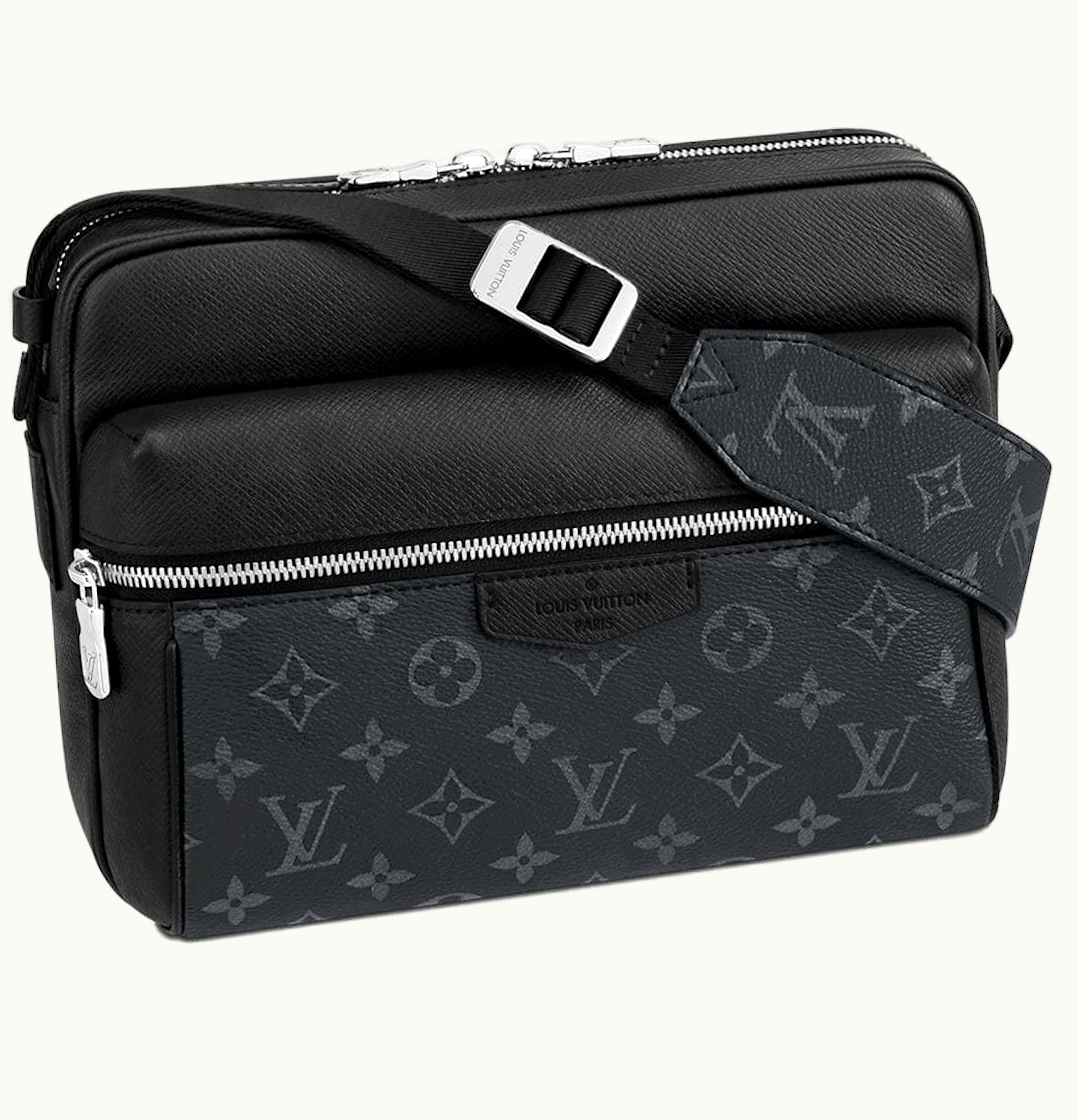 Louis Vuitton Louis Vuitton Outdoor Messenger Monogram Eclipse Taiga Black