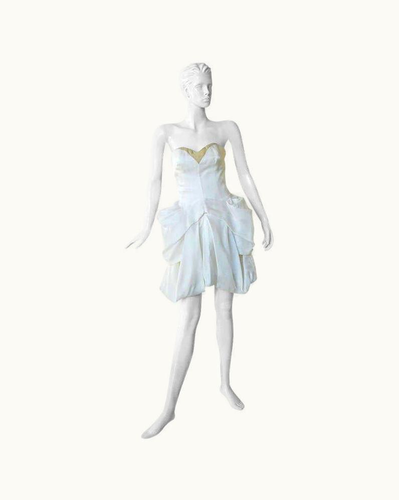 Alexander McQueen Alexander McQueen 2008 Pre-Death Draped Silk Organza Party Pouf Dress - New