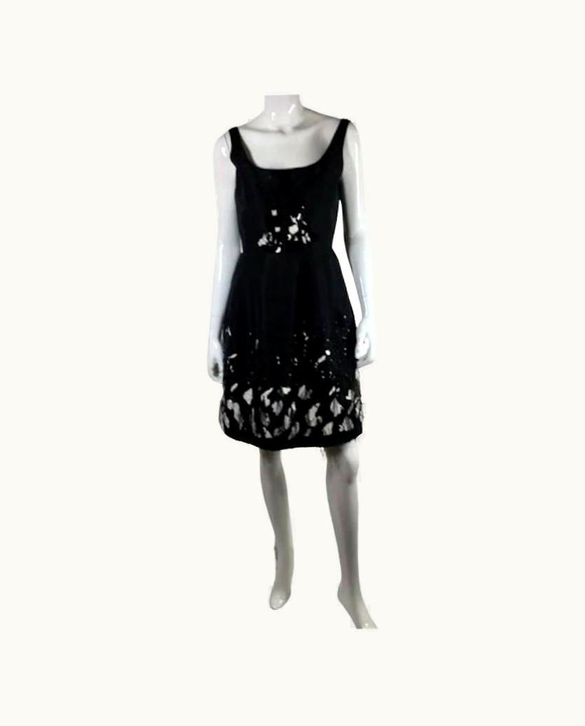 Oscar De La Renta 2011 Oscar De La Renta Sequin & Feather Embellished Dress