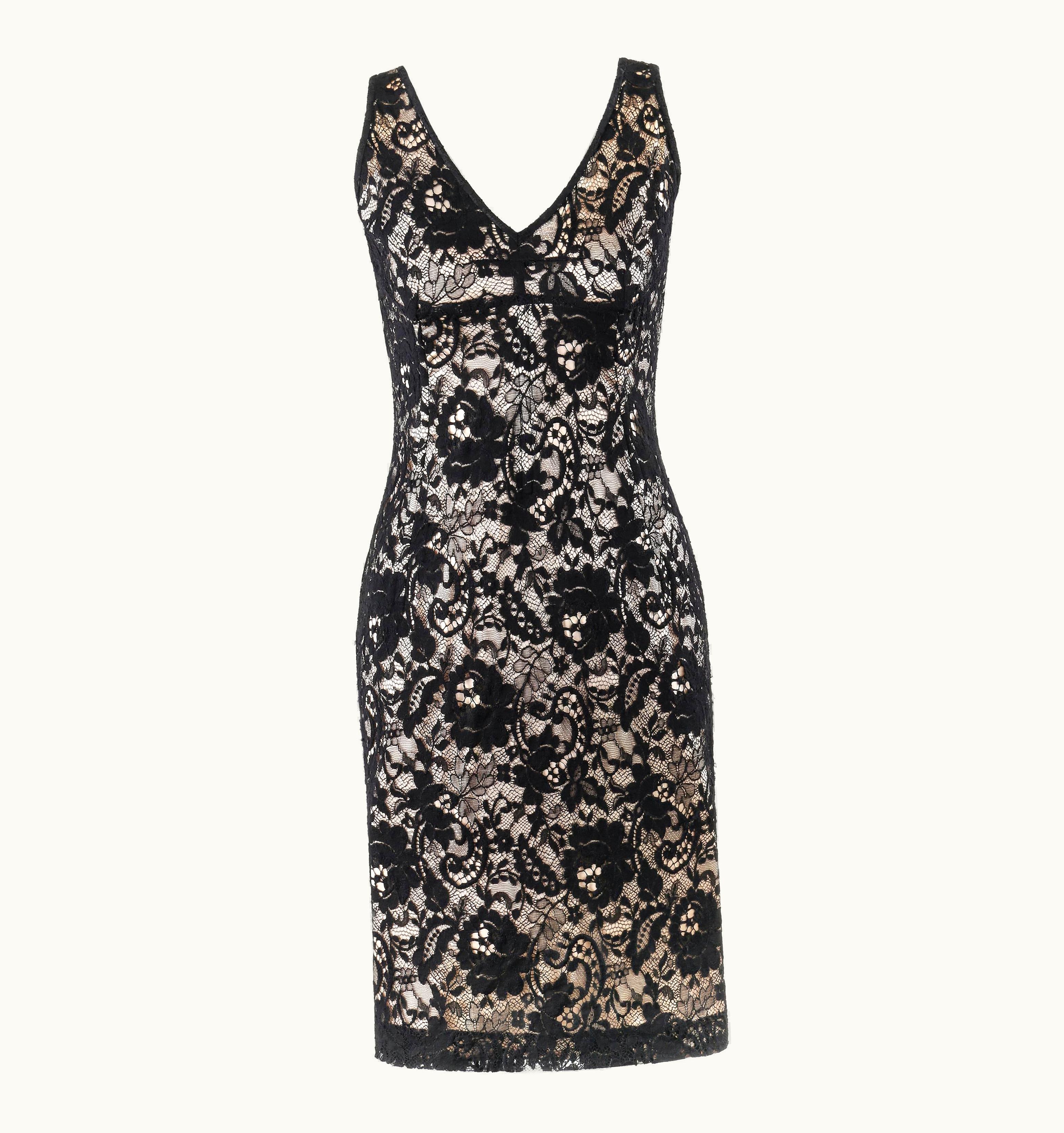 Dolce & Gabbana Dolce & Gabbana AW 2011 Black Floral Lace Overlay Cocktail Dress