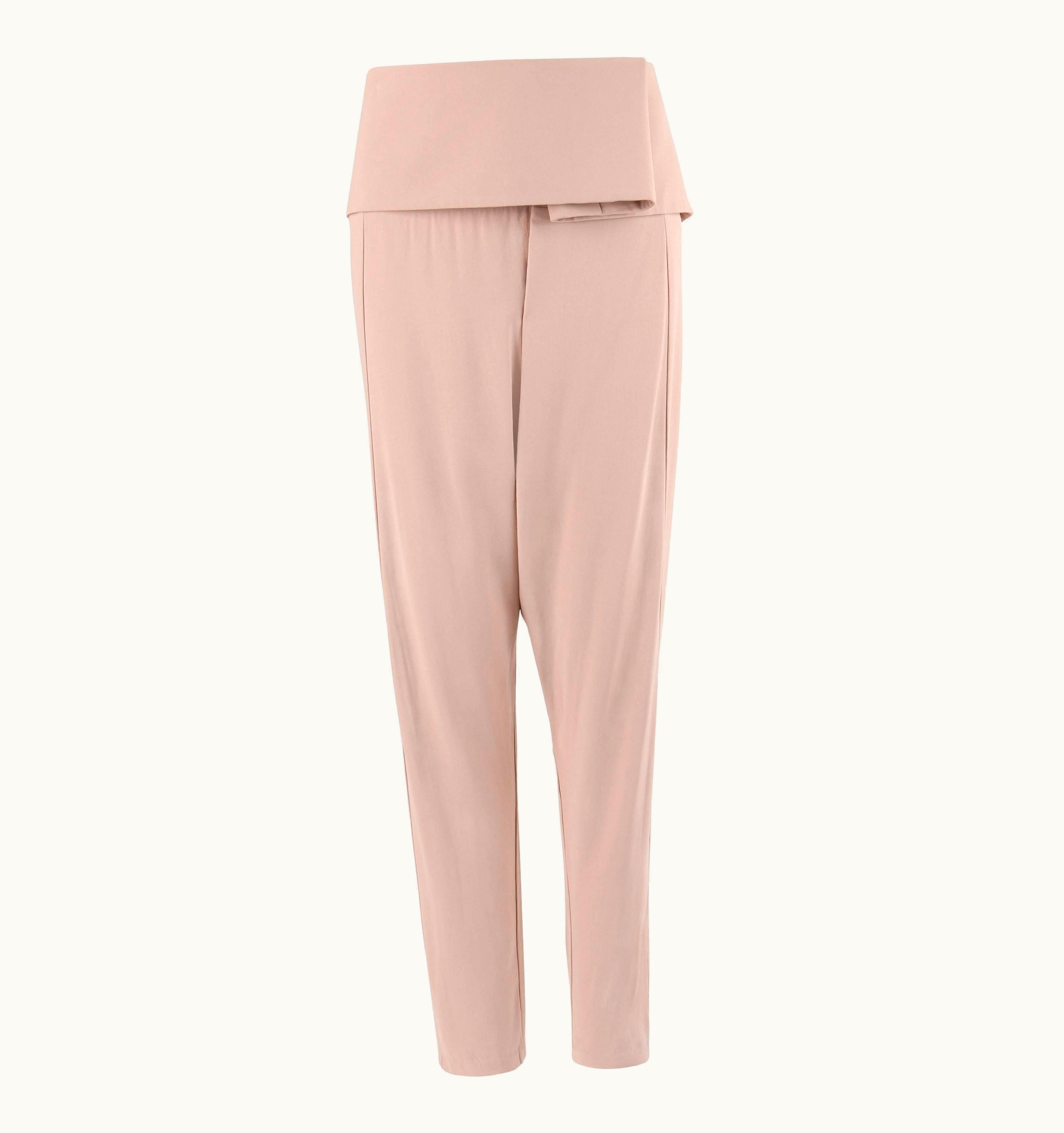 Alexander McQueen Alexander McQUEEN Resort 2011 Khaki Crepe Fold Over Cropped Harem Pants