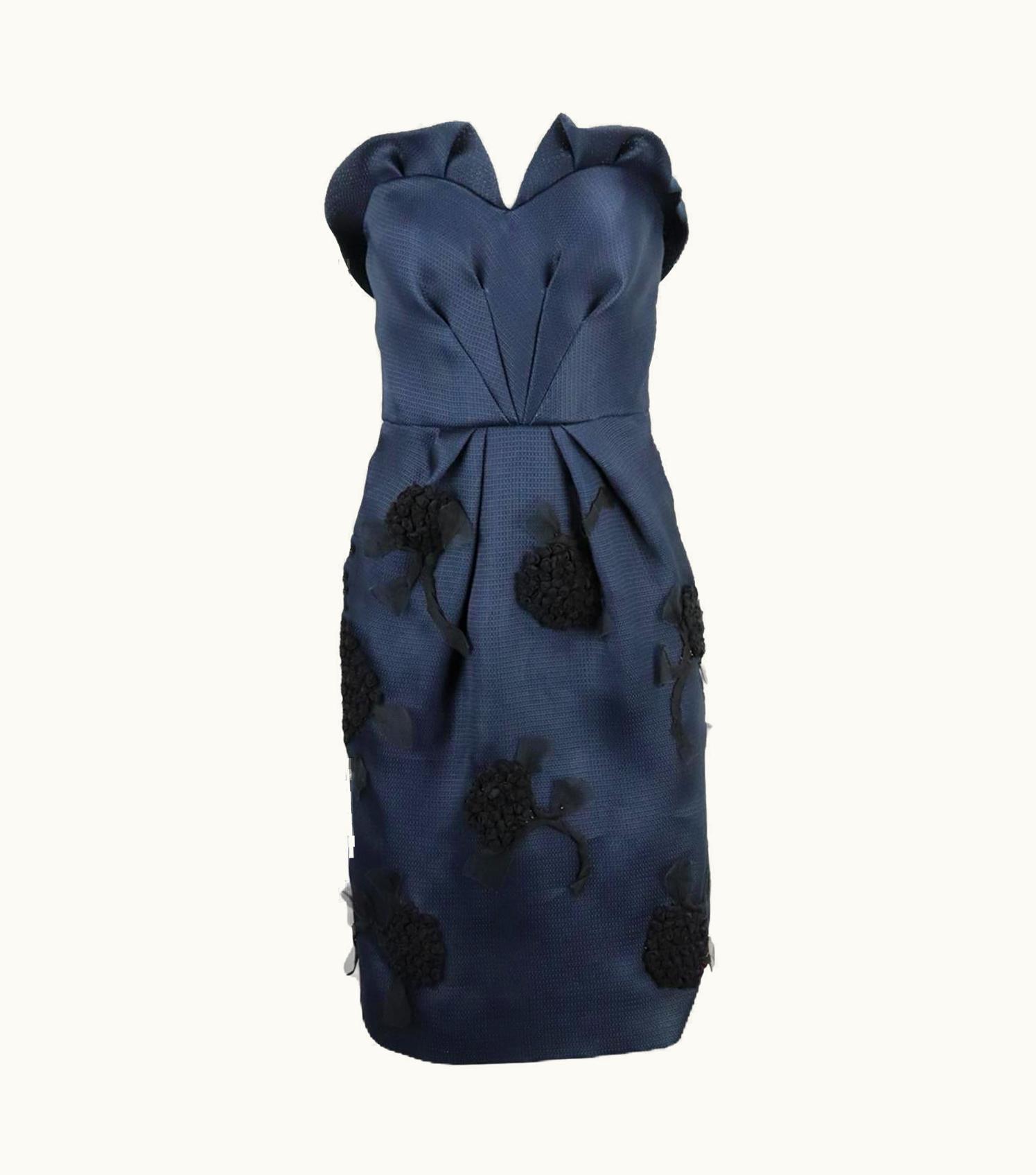 Oscar De La Renta Oscar De La Renta 2011 Strapless Silk Blend Midi Dress Uk