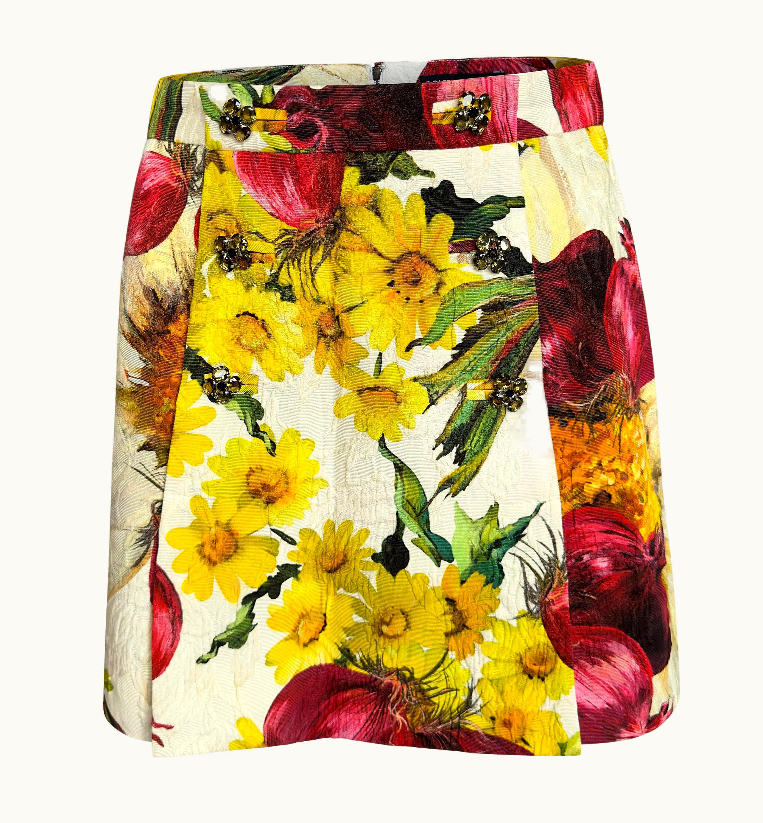 Dolce & Gabbana Dolce & Gabbana S/S 2012 Embellished High Waist Mini Skirt