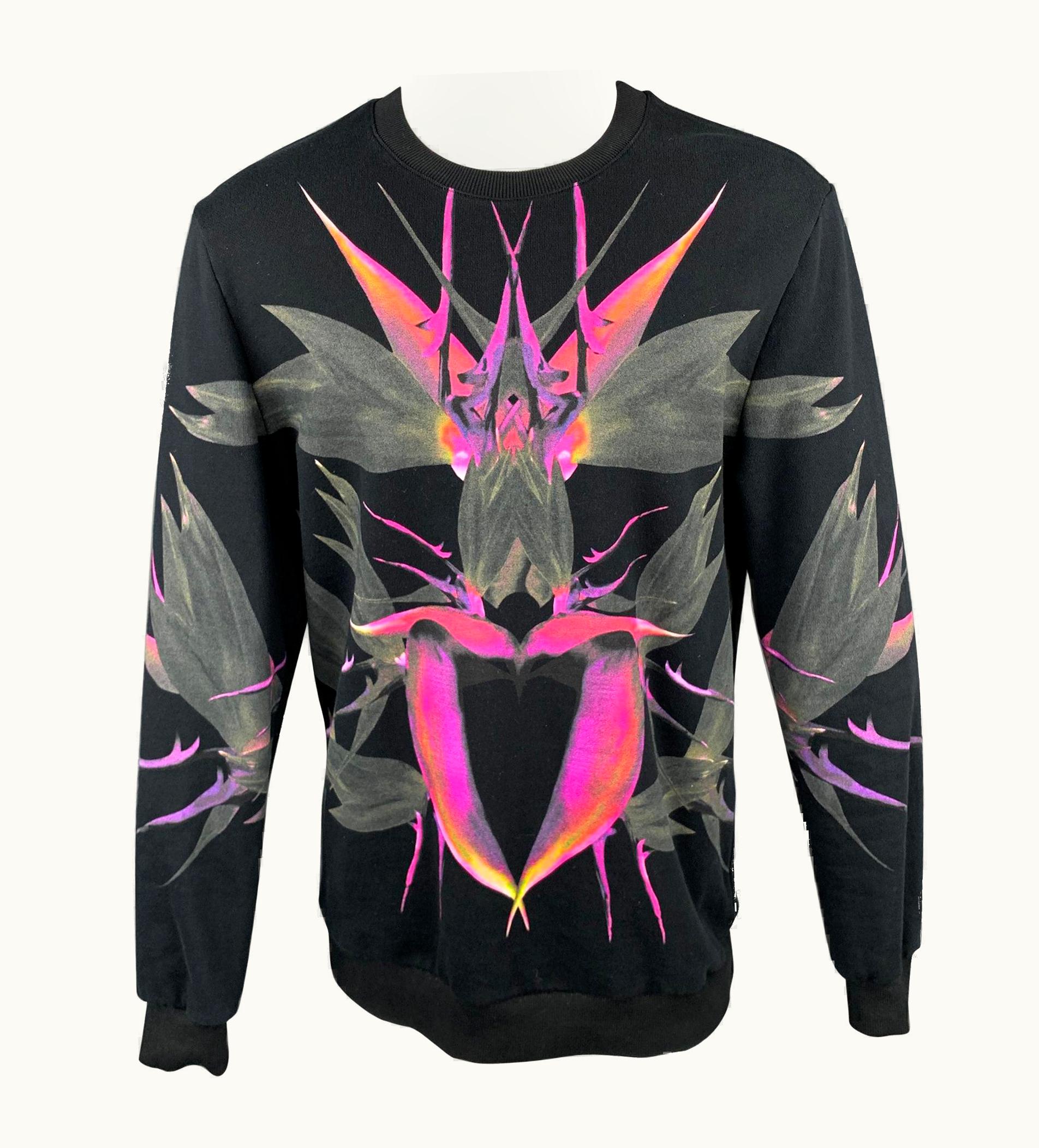 Givenchy Givenchy S/S 2012 Black Print Cotton Crew-Neck Sweatshirt