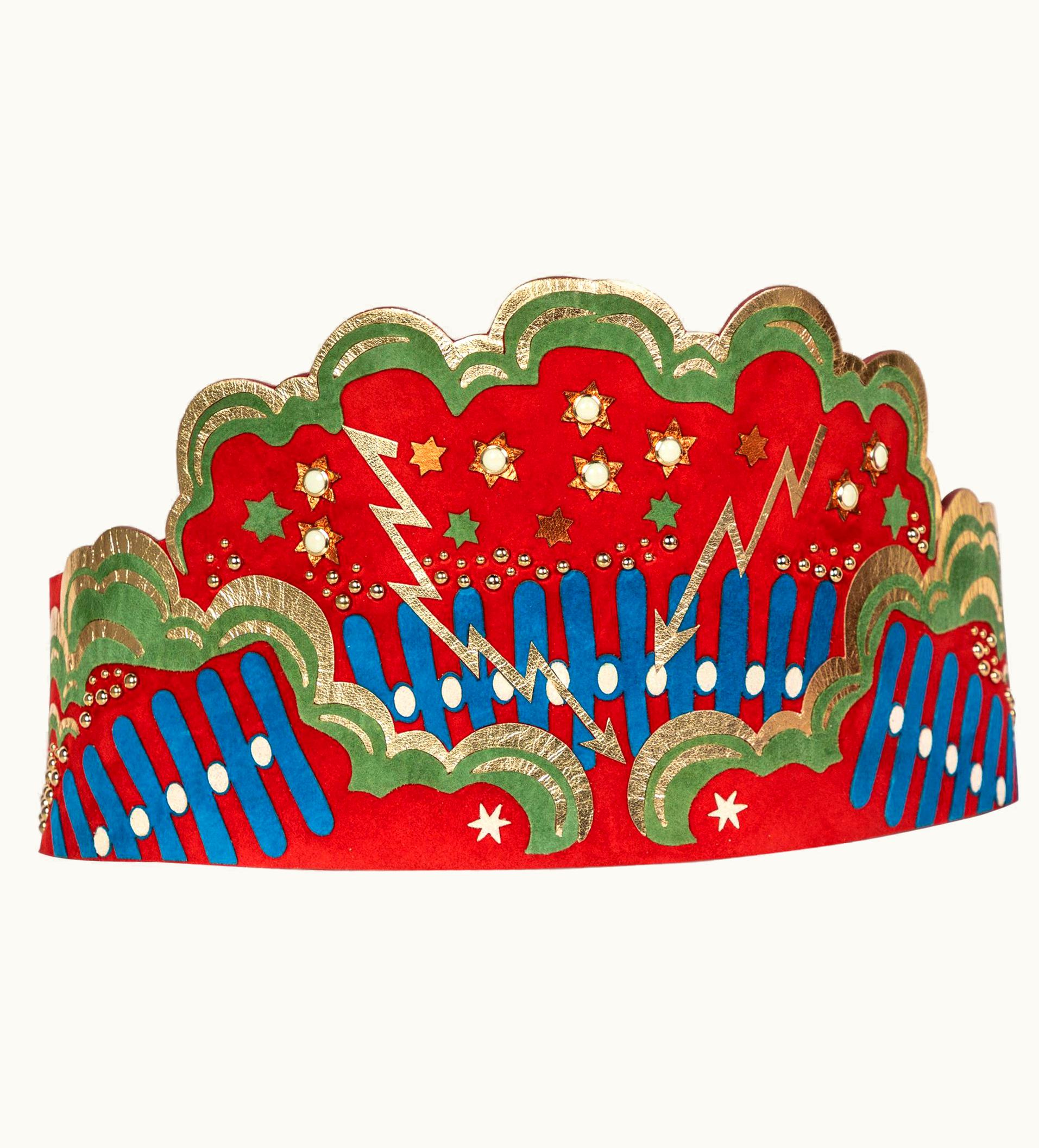 Valentino Red Suede Pop Art Statement Belt 2016 UZ0603548