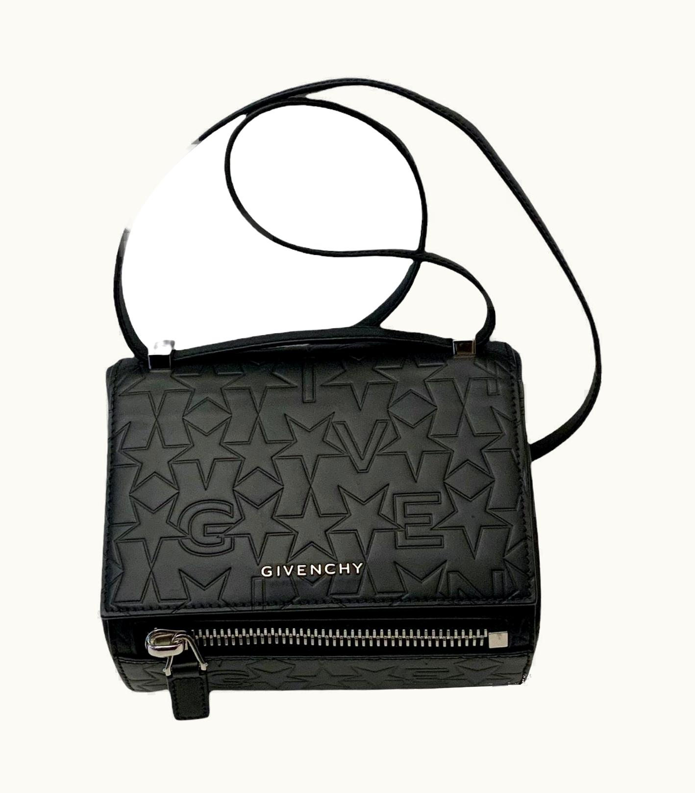 Givenchy Pre-Fall 2016 Stamped Givenchy Logo Pandora Box Minaudiere Bag