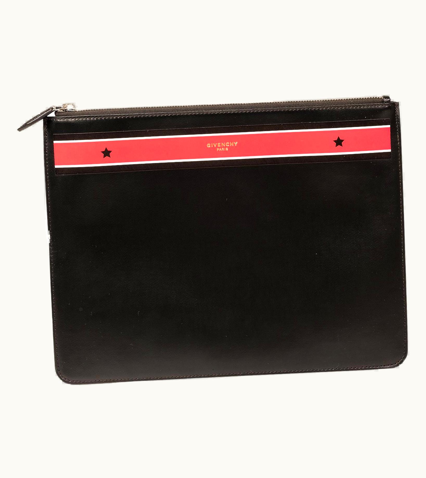 Givenchy Stars & Stripes Clutch In Black Red 2017