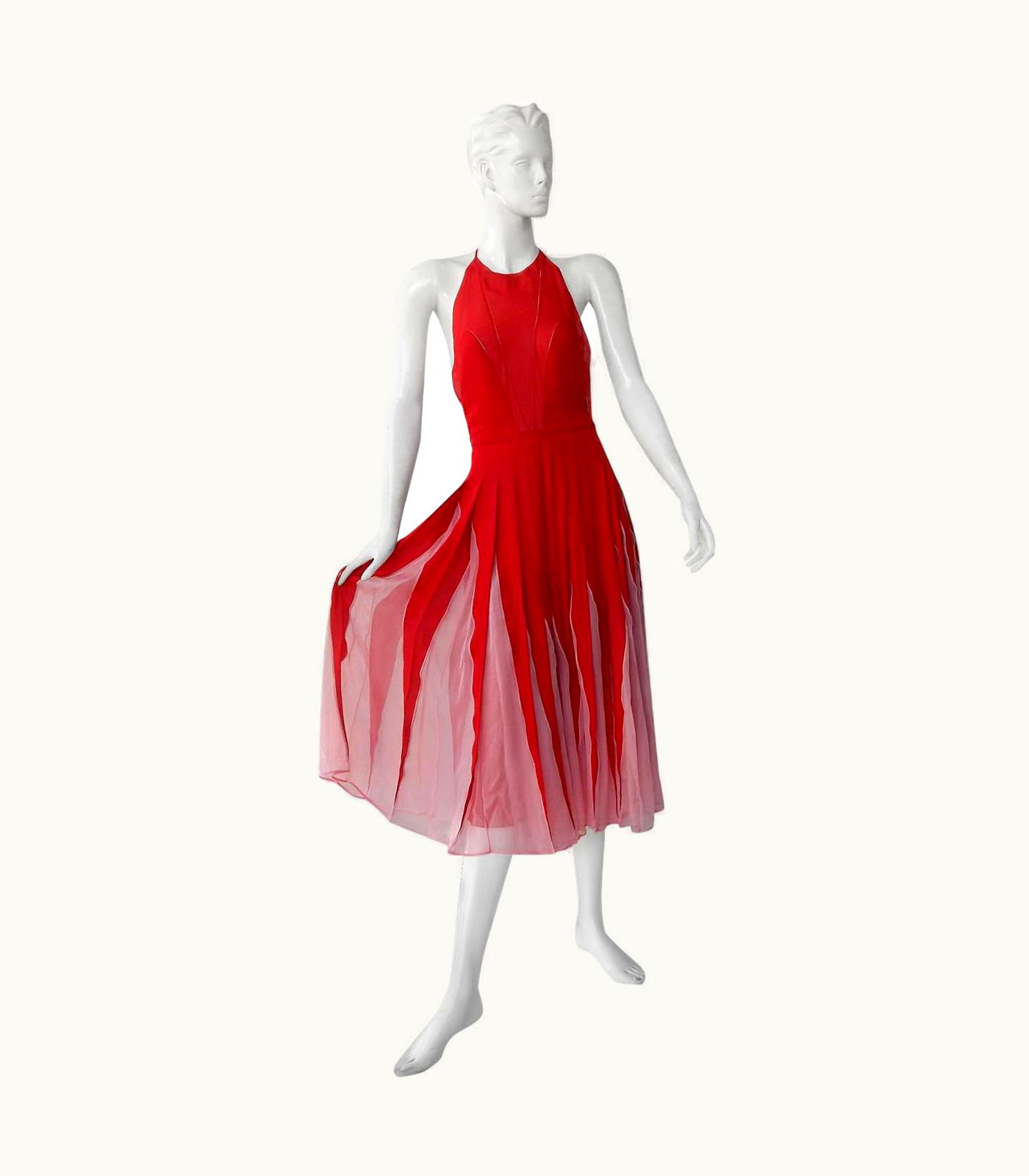 Valentino Nwt Valentino Runway Red & Pink Evening Dress Seen On Magazine Cover
