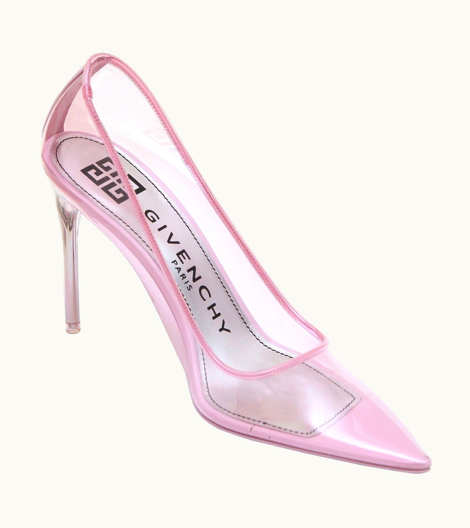 Givenchy Pump Transparent Pink Leather Plastic 100mm