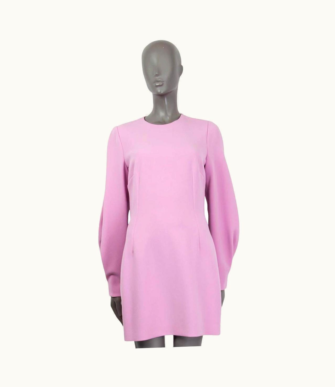 Dolce & Gabbana Pink 2022 Sable Long Sleeve Mini Dress