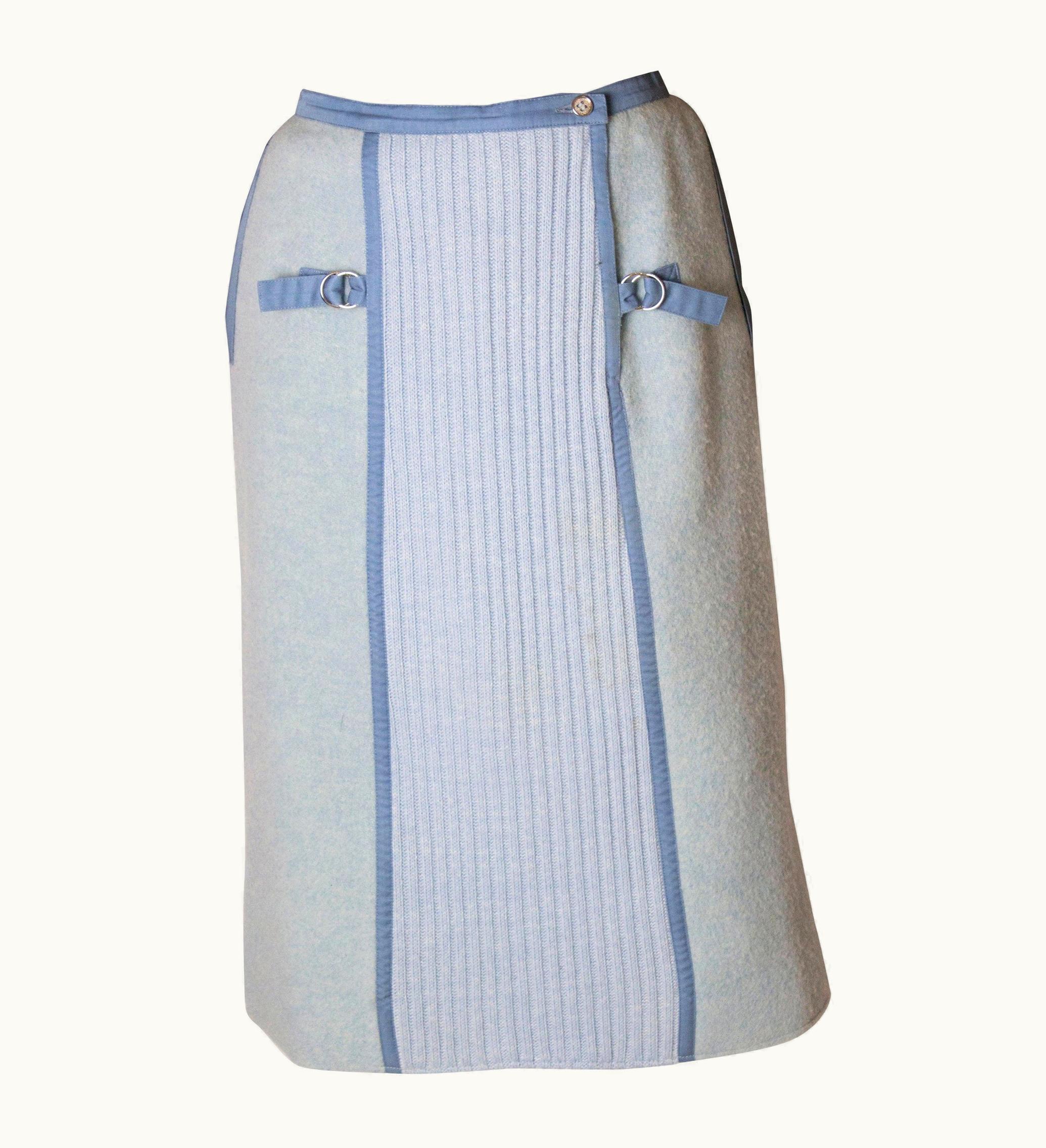Courrèges Vintage Courrèges Sky Blue Skirt