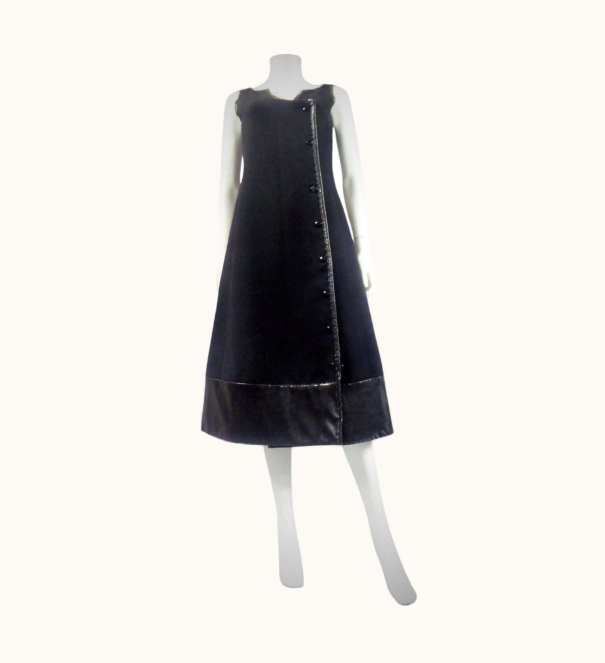 Courrèges An André Courrèges French Couture Chasuble Dress Numbered 55540 Circa 1970