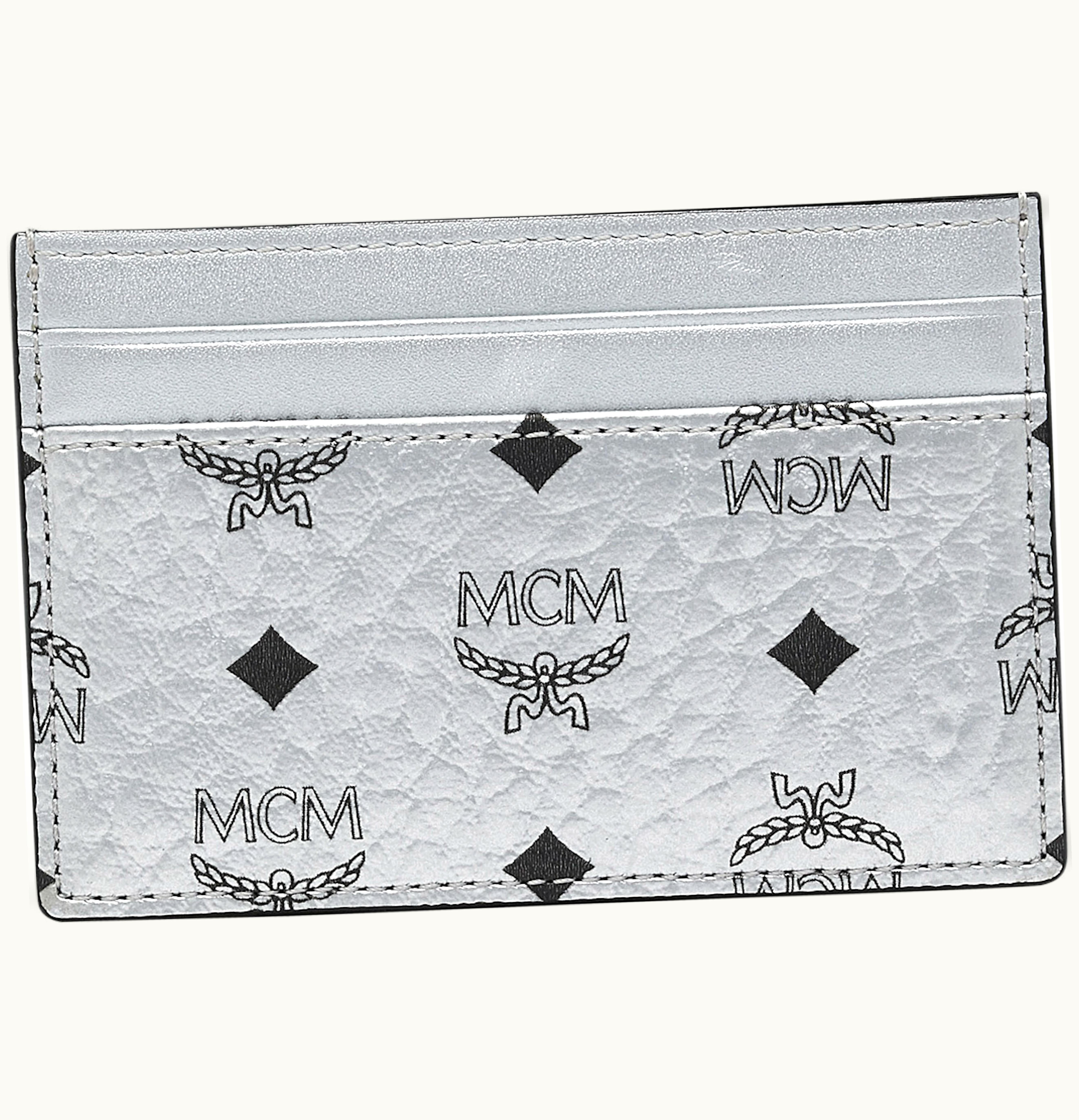 MCM MCM Card Case Visetos Mini Berlin Silver
