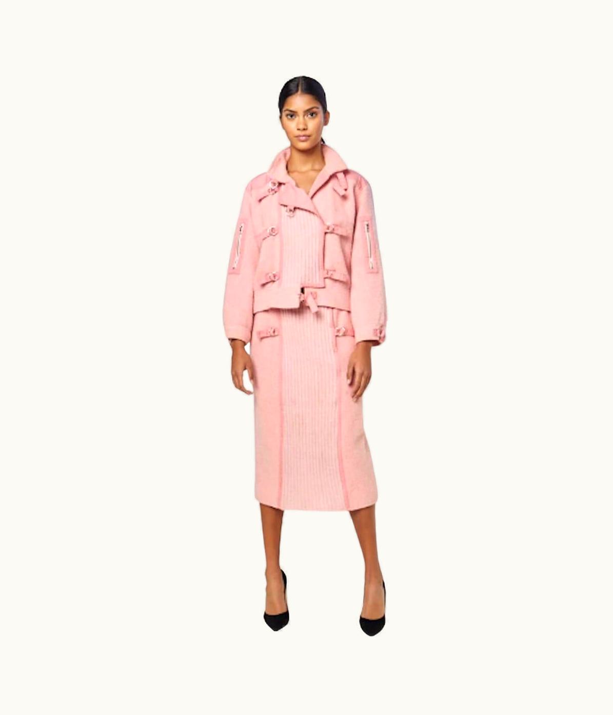 Courrèges Courrèges Pink Wool Mohair Ensemble