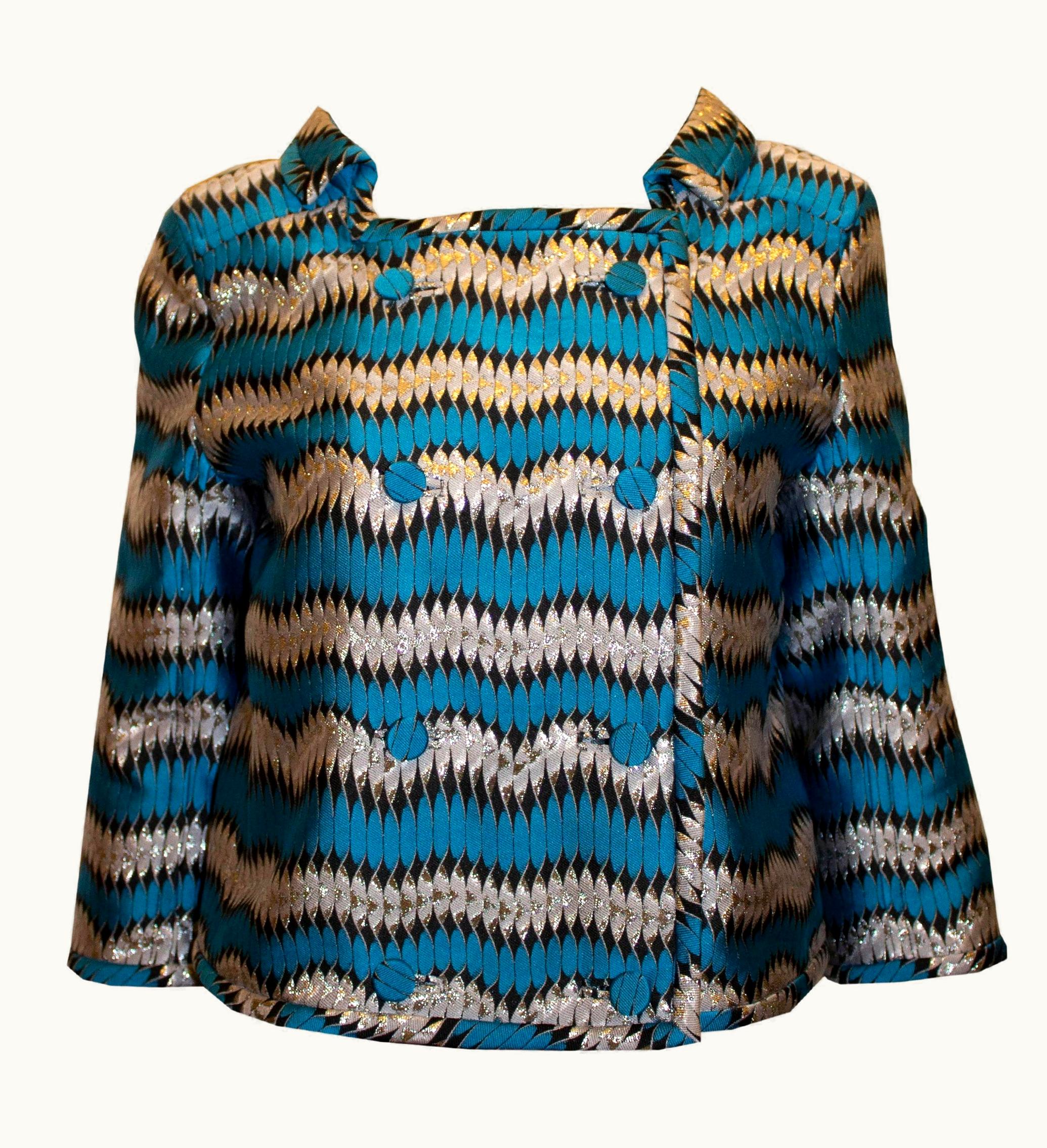 Courrèges Courrèges Silver Turquoise And Black Jacket