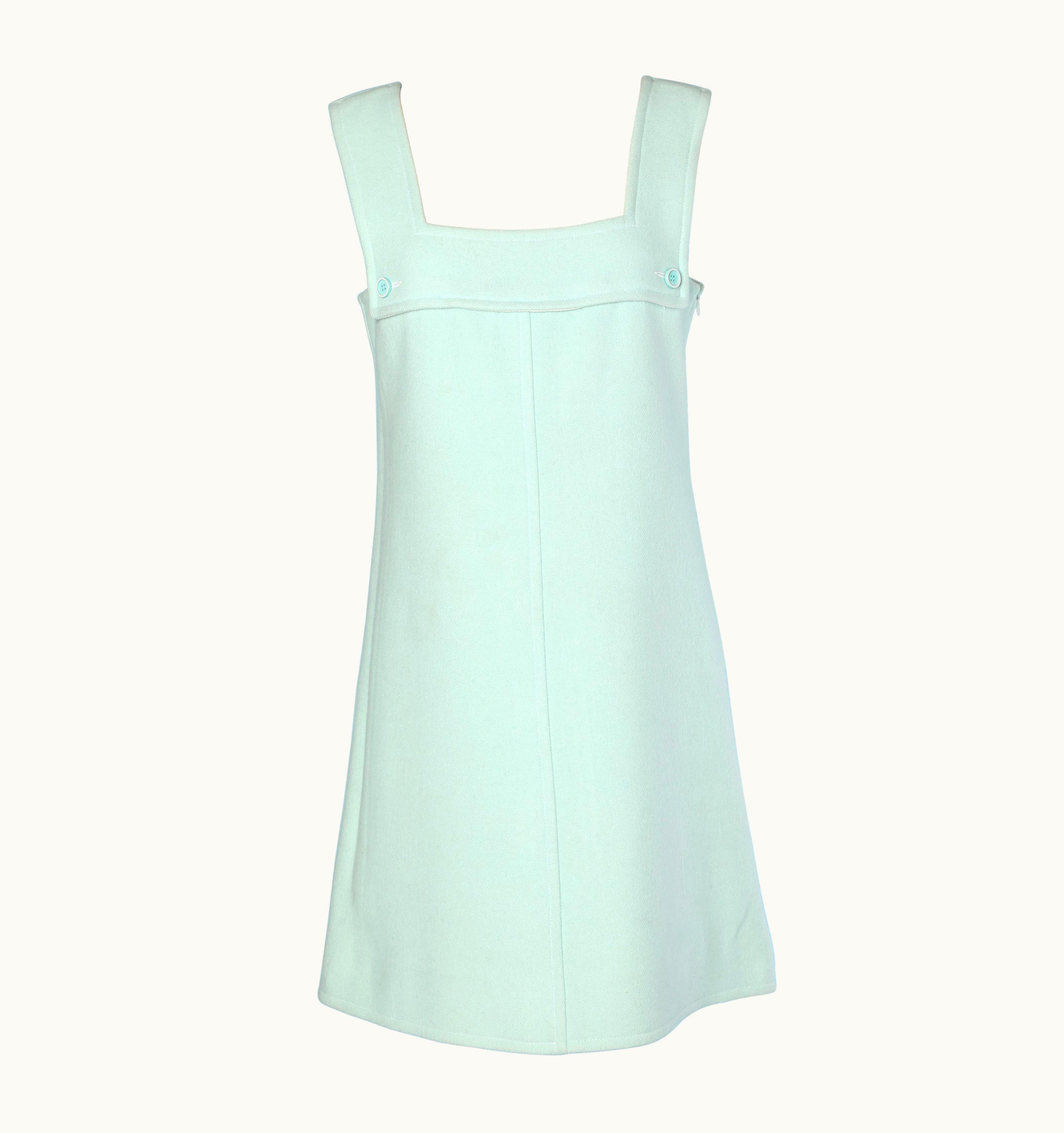 Courrèges 1960' Pale Green Dress Courrèges Paris