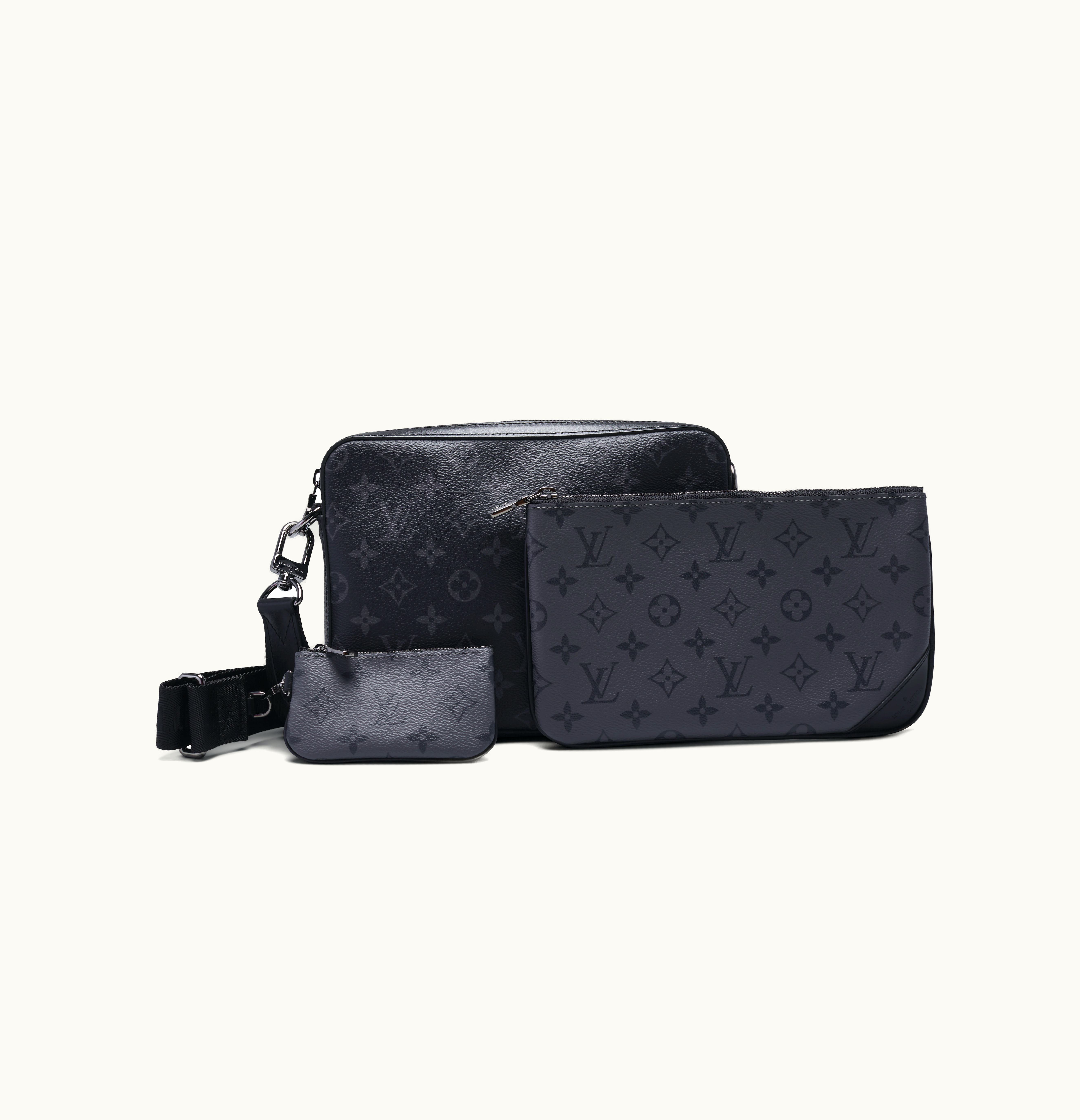 Louis Vuitton Louis Vuitton Trio Messenger Monogram Eclipse Reverse Gray
