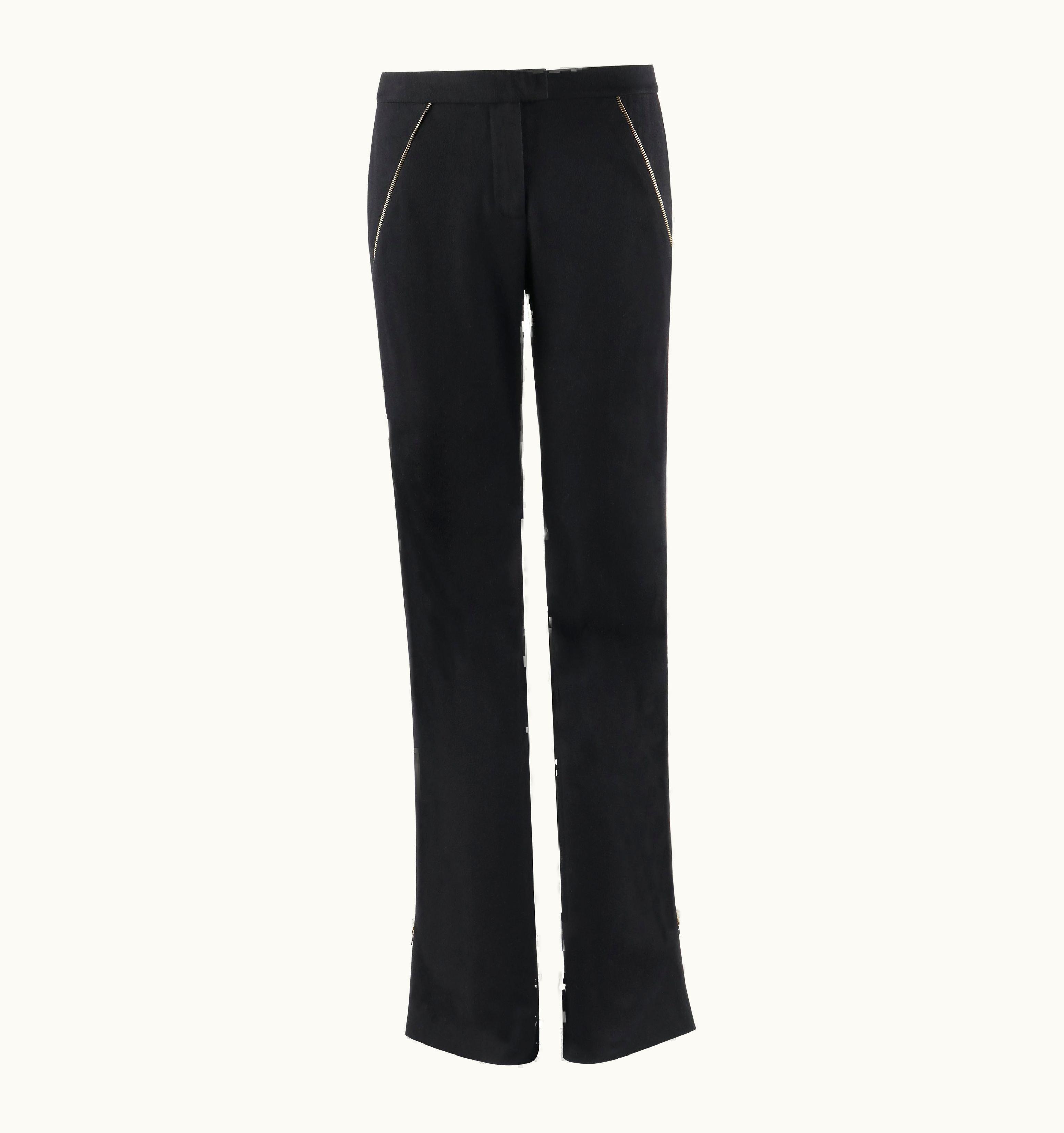 Alexander McQueen Alexander McQUEEN AW 2003 "Scanners" Black Gold Full Zipper Side Trouser Pants