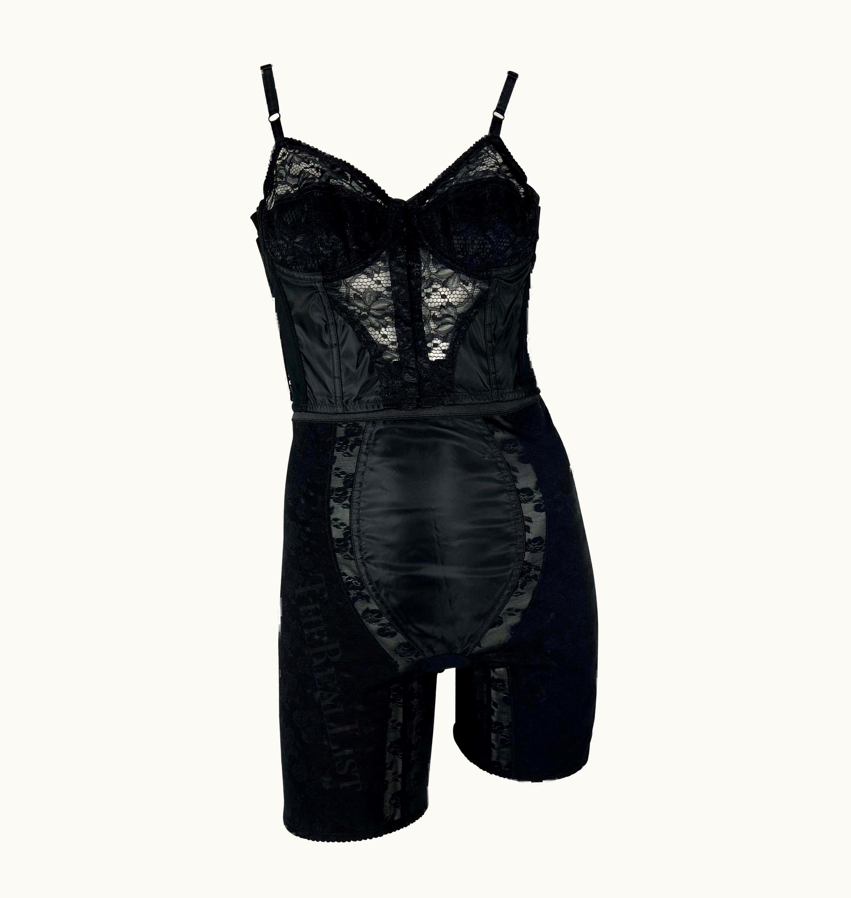 Dolce & Gabbana S/S 2003 Dolce & Gabbana 'Sex & Love' Lace Bustier Crop Top Bodycon Short Set