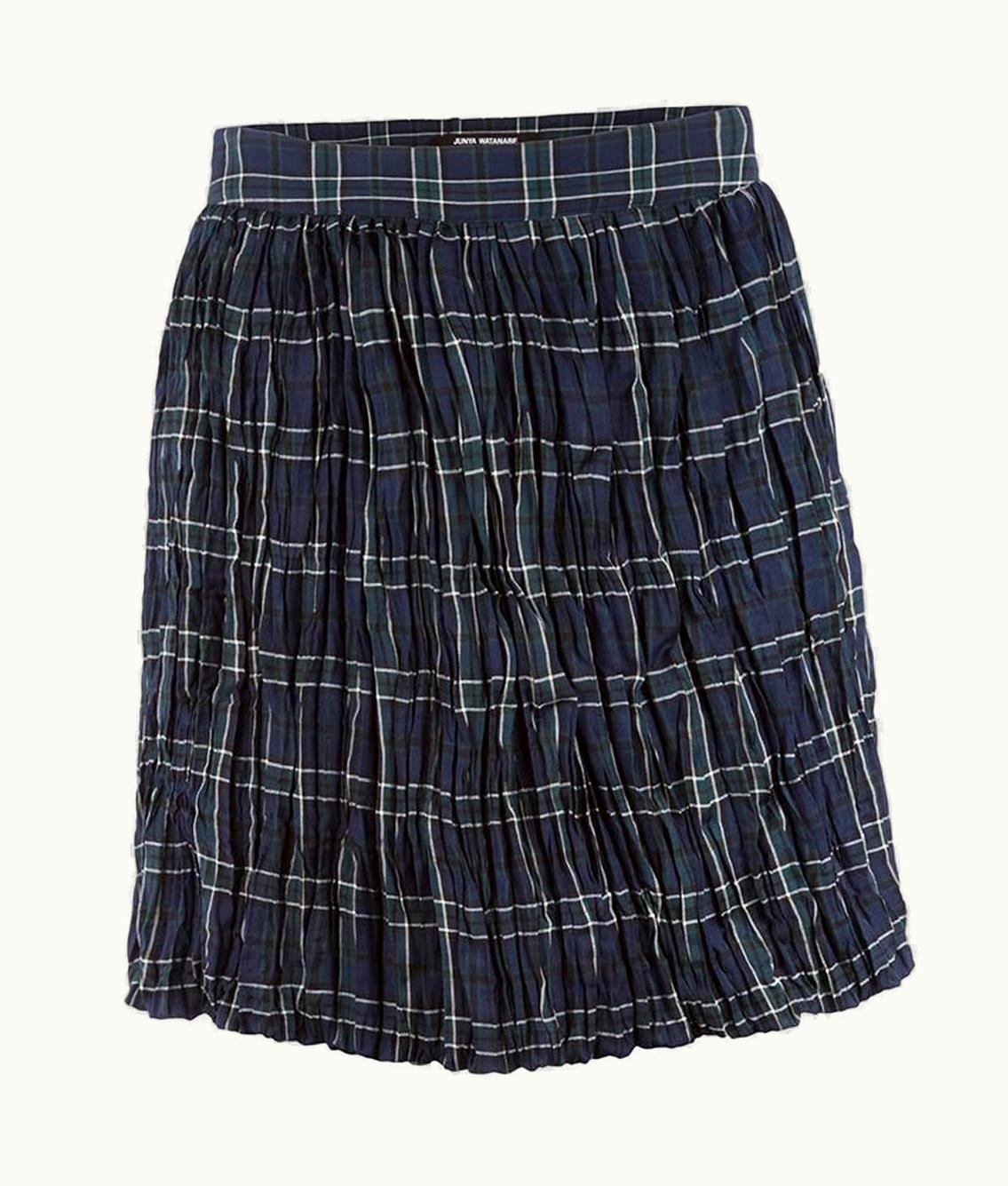 Comme Des Garçons Junya Watanabe Comme Des Garçons Plaid Crinkle Skirt