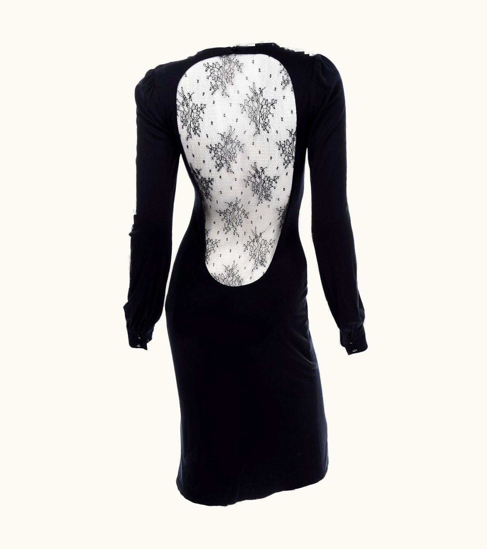 Alexander McQueen Alexander McQueen Black Dress With Low Lace Back 2005 The Man Who Knew Too Much
