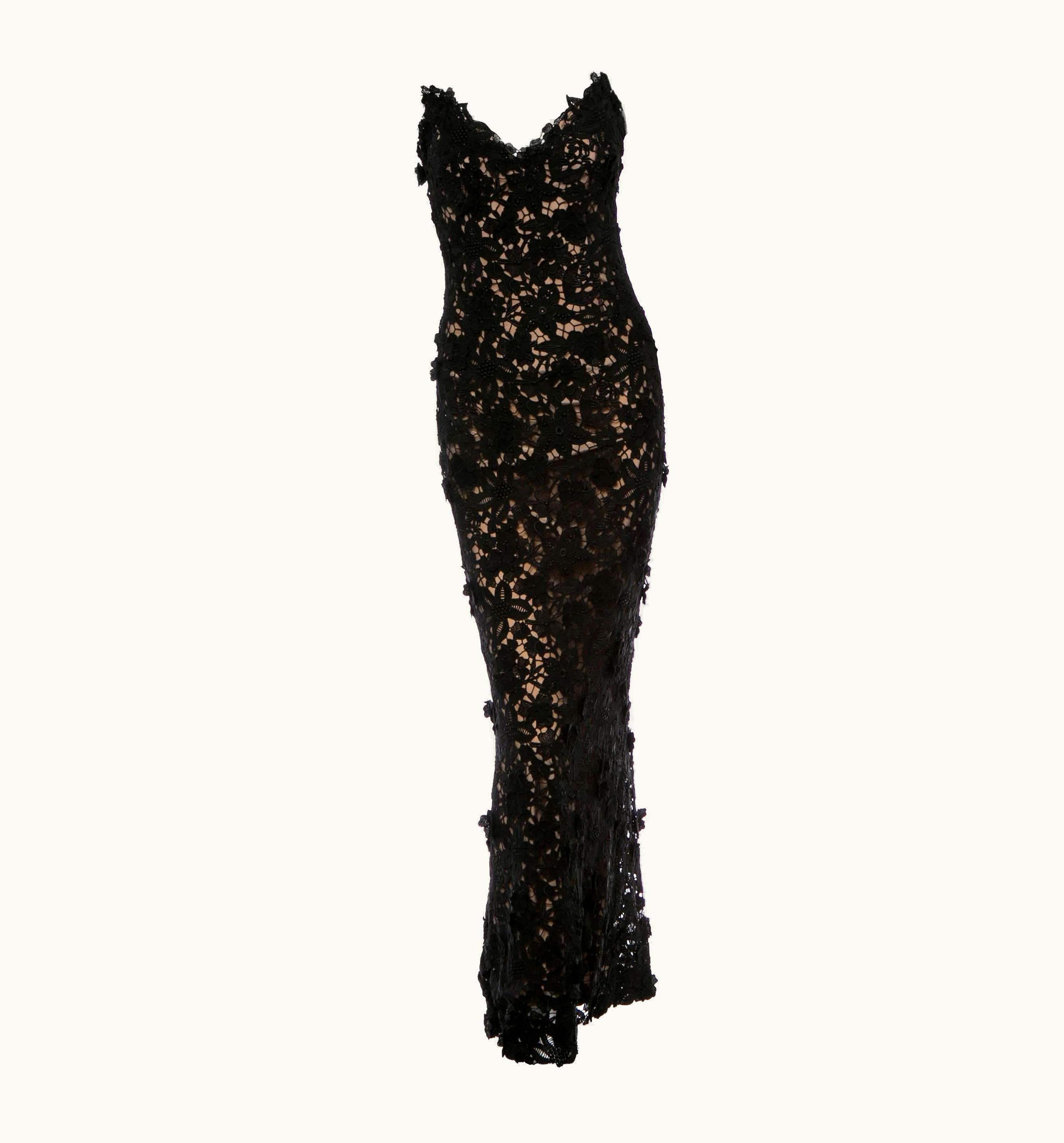 Oscar De La Renta Best Met Ball Dress Of All Time Oscar De La Renta Black Lace Gown