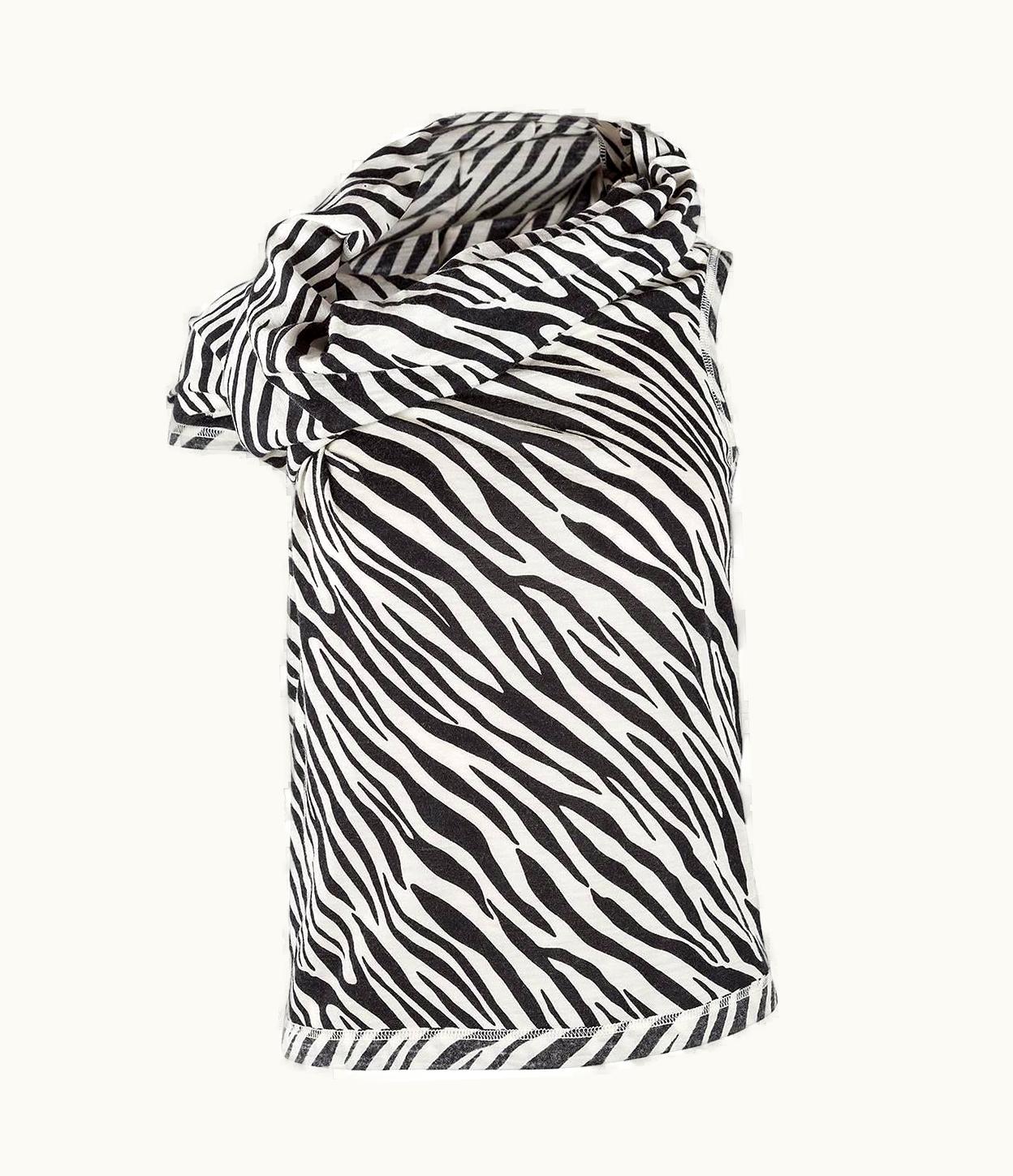 Comme Des Garçons Junya Watanabe Comme Des Garçons Asymmetric Zebra Print Knit Top