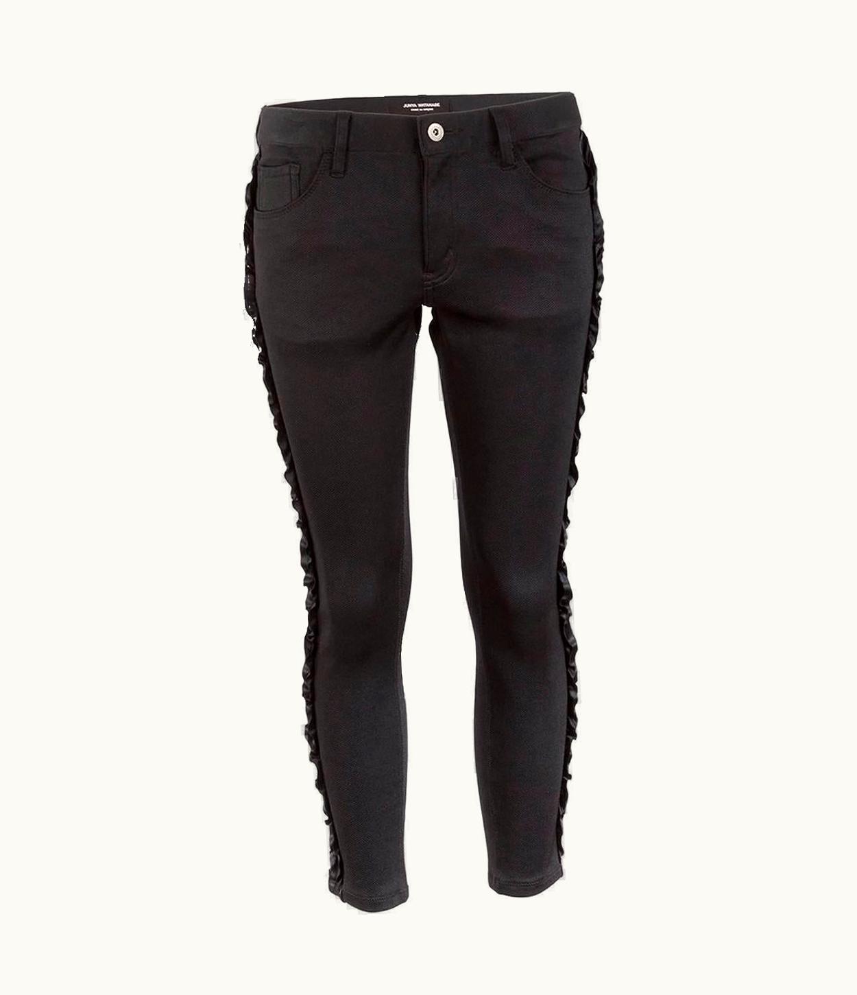 Comme Des Garçons Junya Watanabe Comme Des Garçons Black Skinny Pants With Ribbon Detail